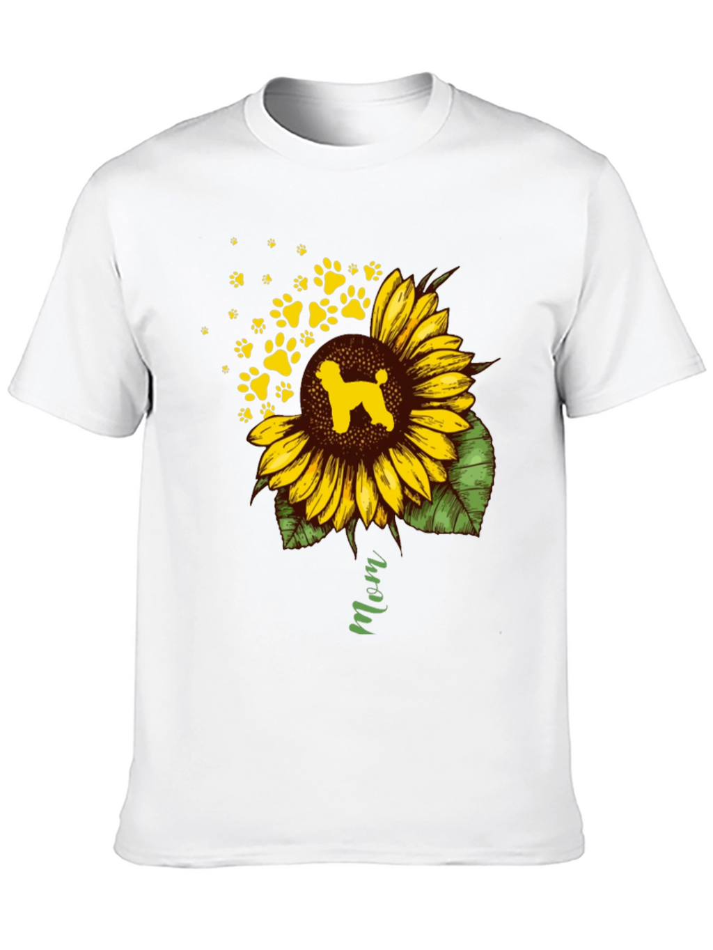 Sunflower Dog Mom T-Shirt - Black