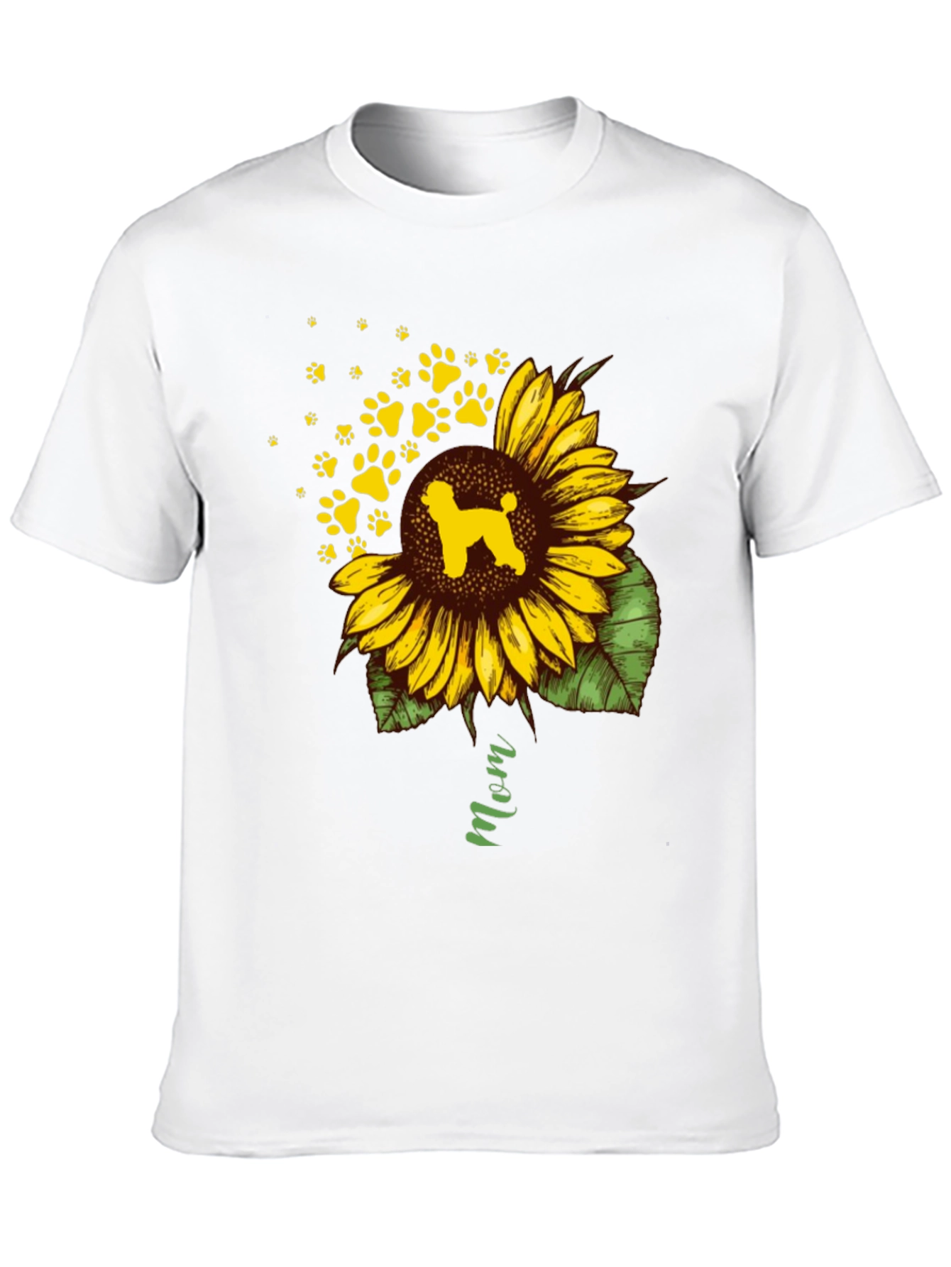Sunflower Dog Mom T-Shirt - Black