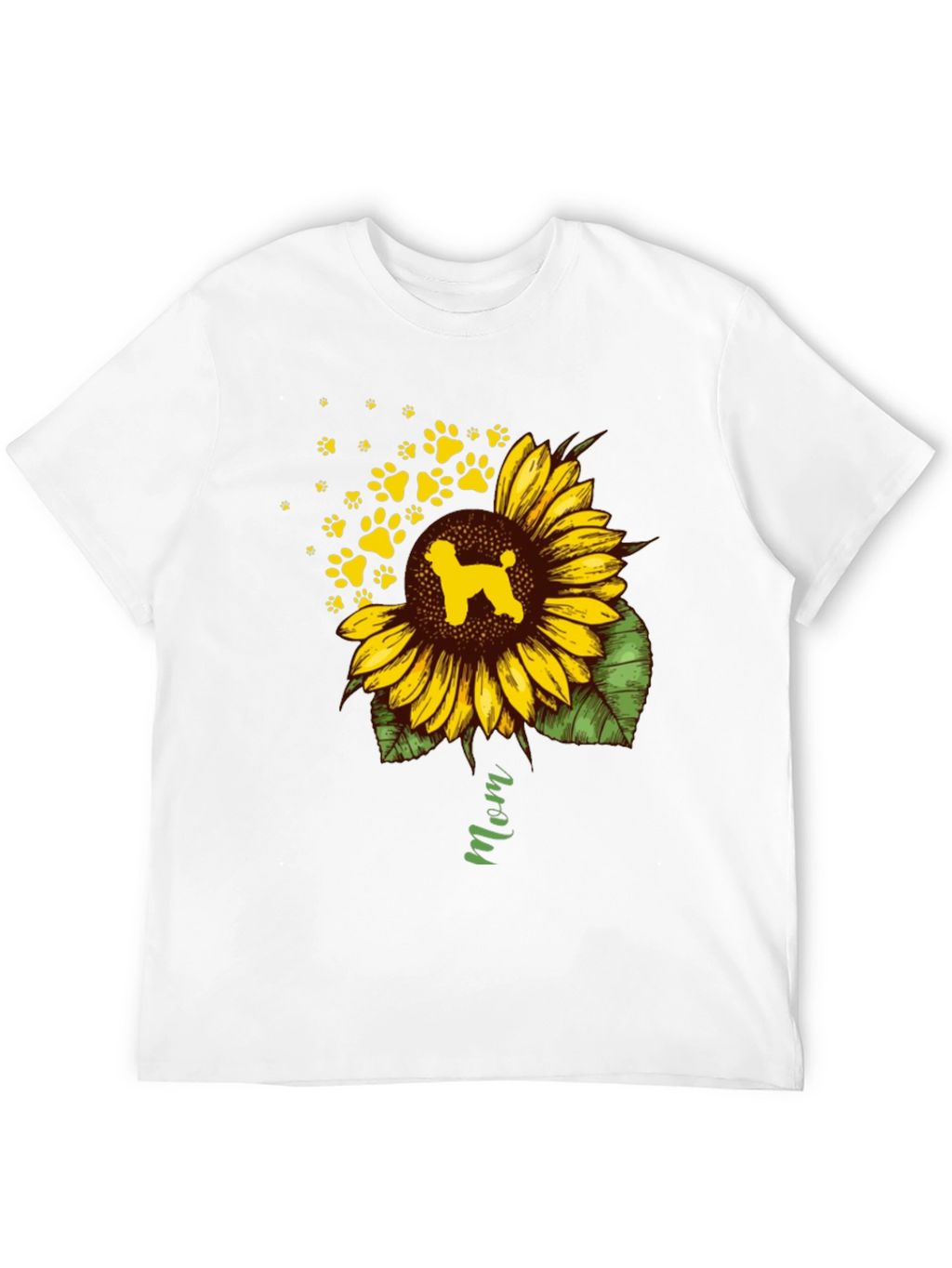 Sunflower Dog Mom T-Shirt - Black