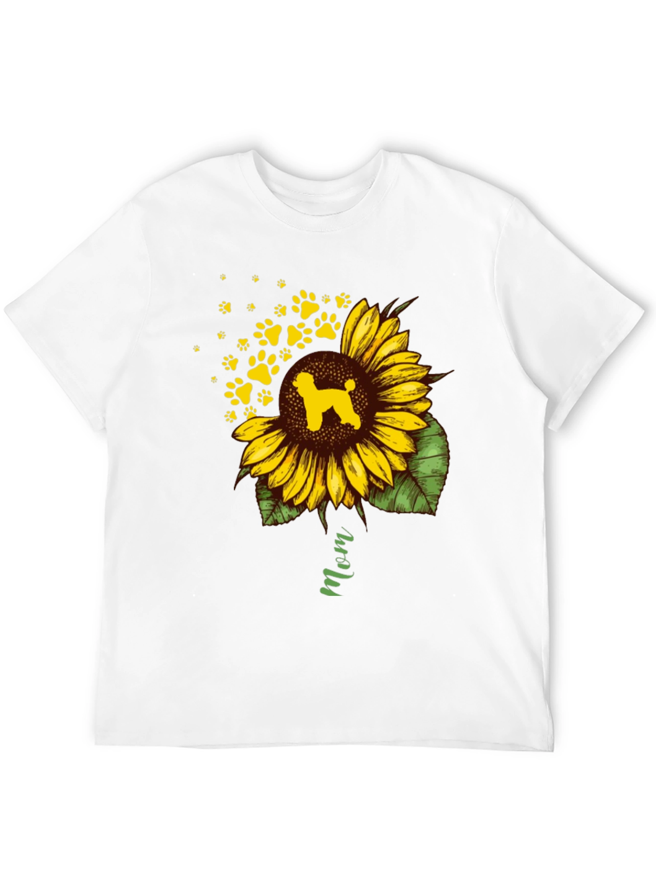 Sunflower Dog Mom T-Shirt - Black