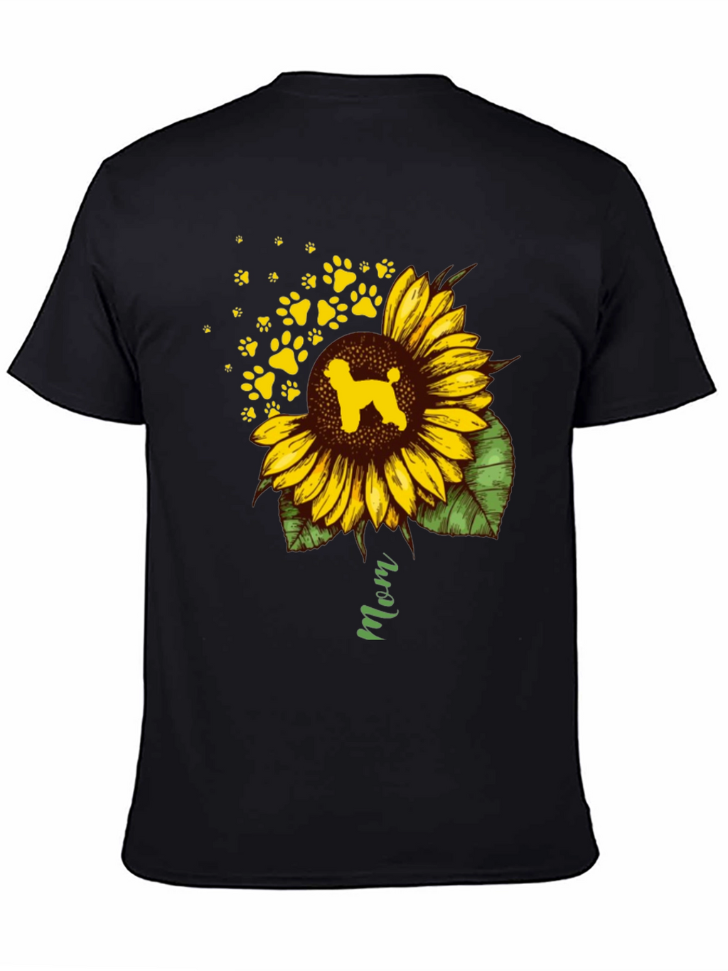 Sunflower Dog Mom T-Shirt - Black