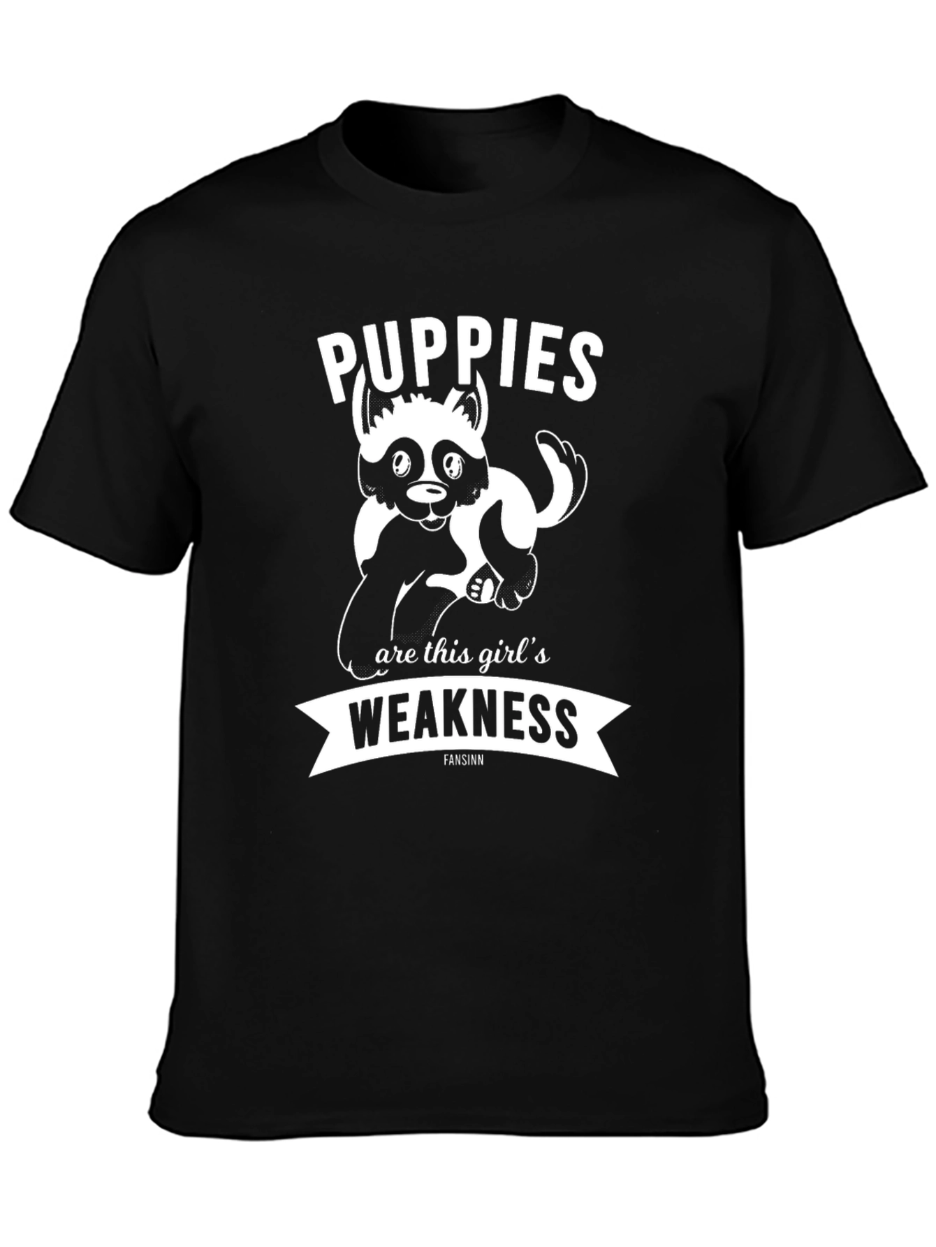 Puppies Weakness Graphic Tee - Unisex Black T-Shirt