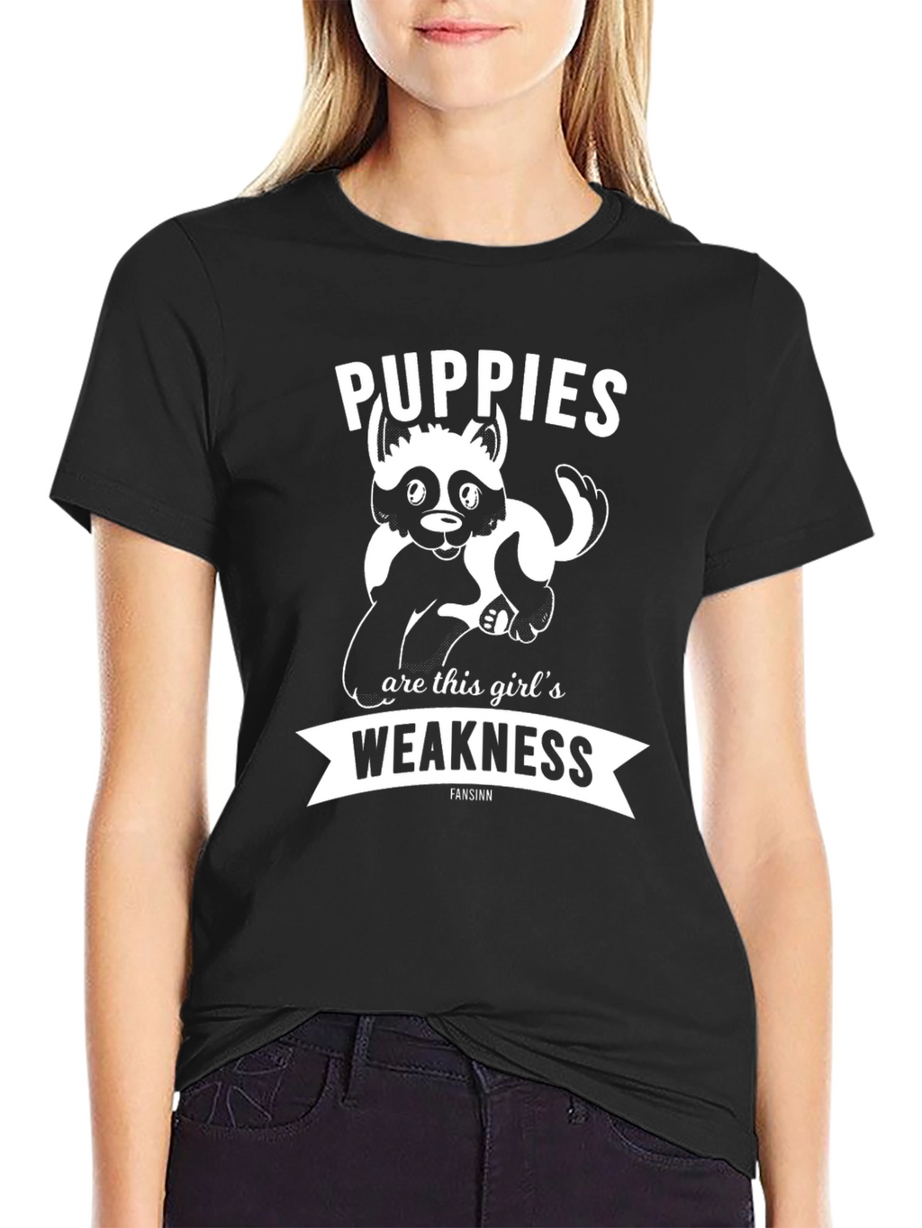 Puppies Weakness Graphic Tee - Unisex Black T-Shirt