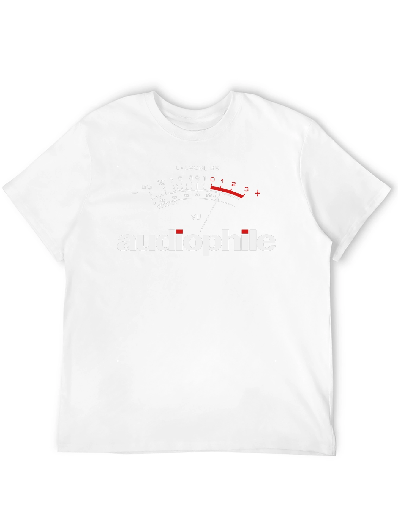 Audiophile VU Meter Graphic T-Shirt - Music Lover Tee