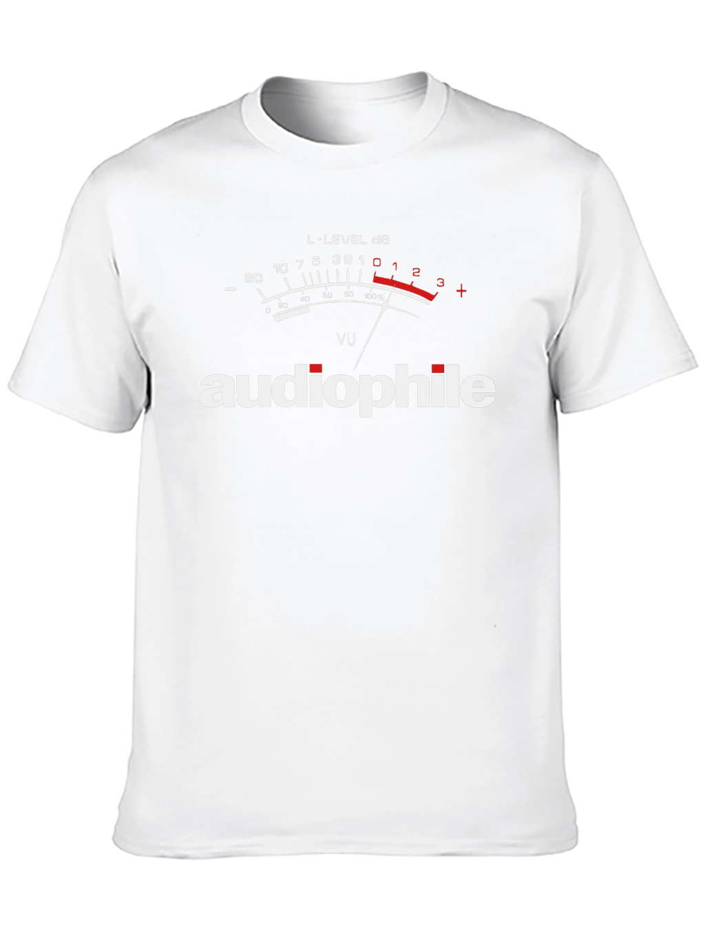 Audiophile VU Meter Graphic T-Shirt - Music Lover Tee