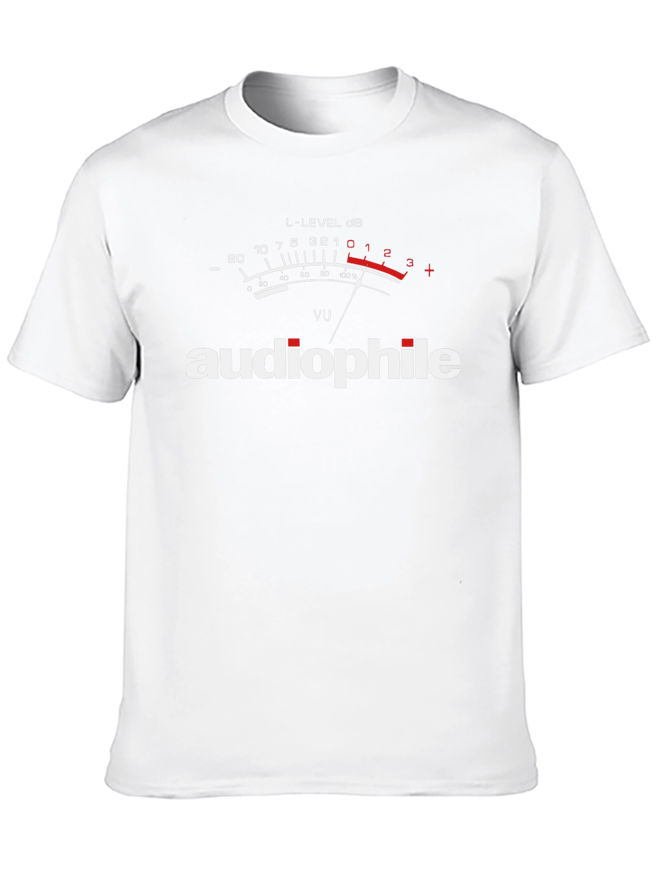 Audiophile VU Meter Graphic T-Shirt - Music Lover Tee