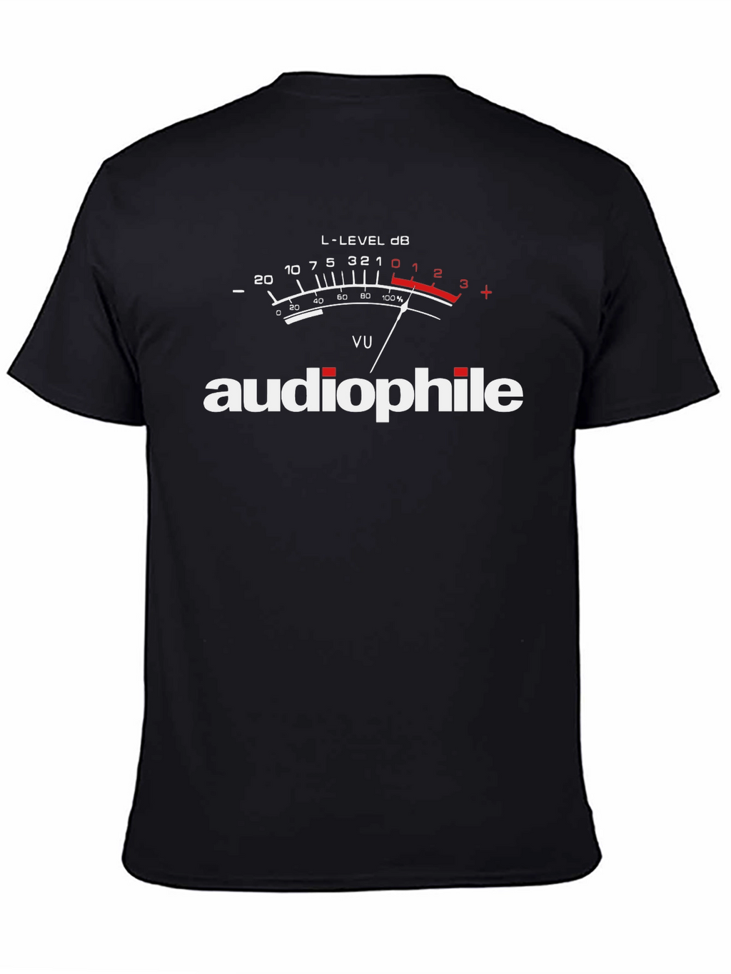 Audiophile VU Meter Graphic T-Shirt - Music Lover Tee