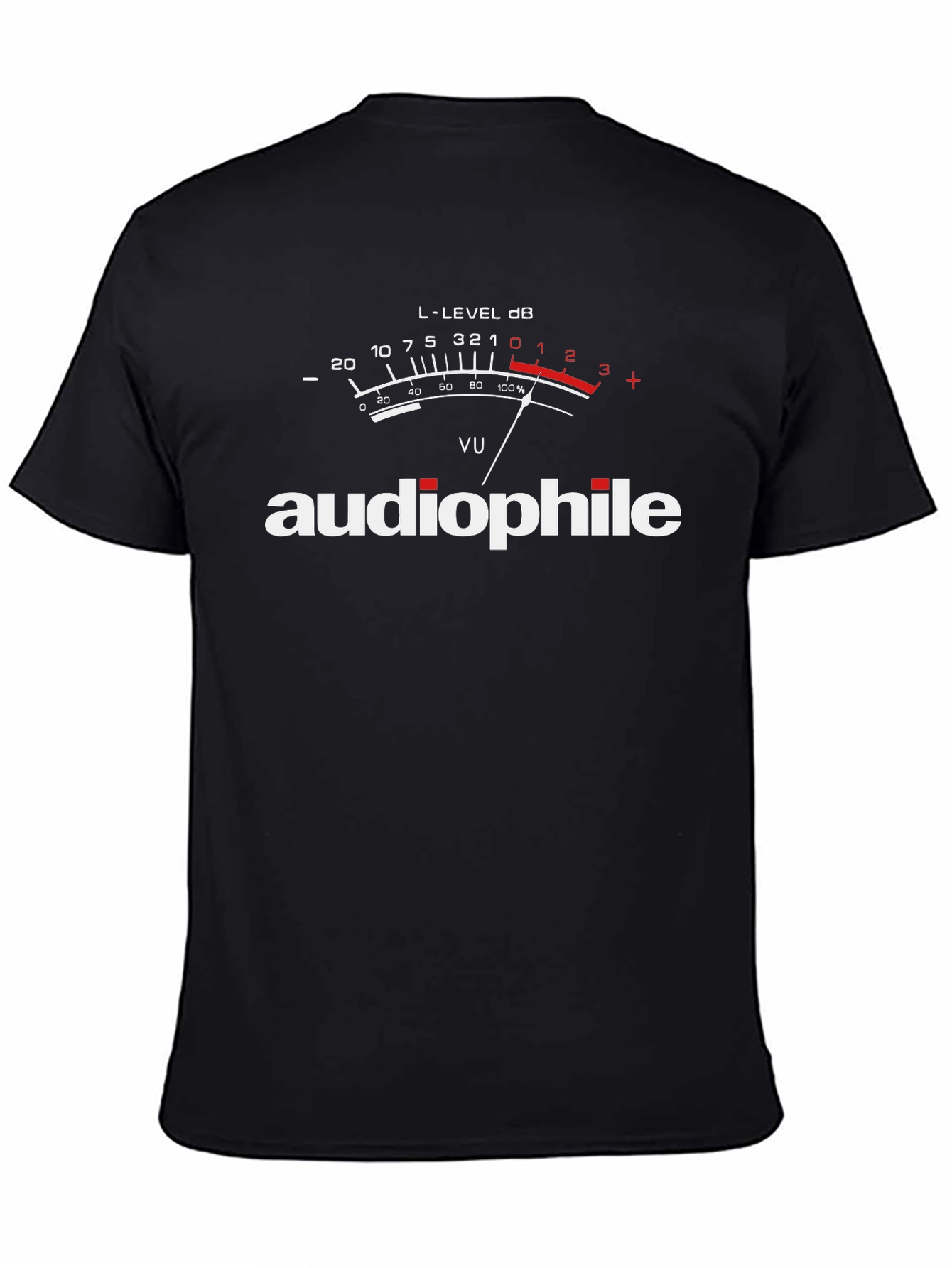 Audiophile VU Meter Graphic T-Shirt - Music Lover Tee