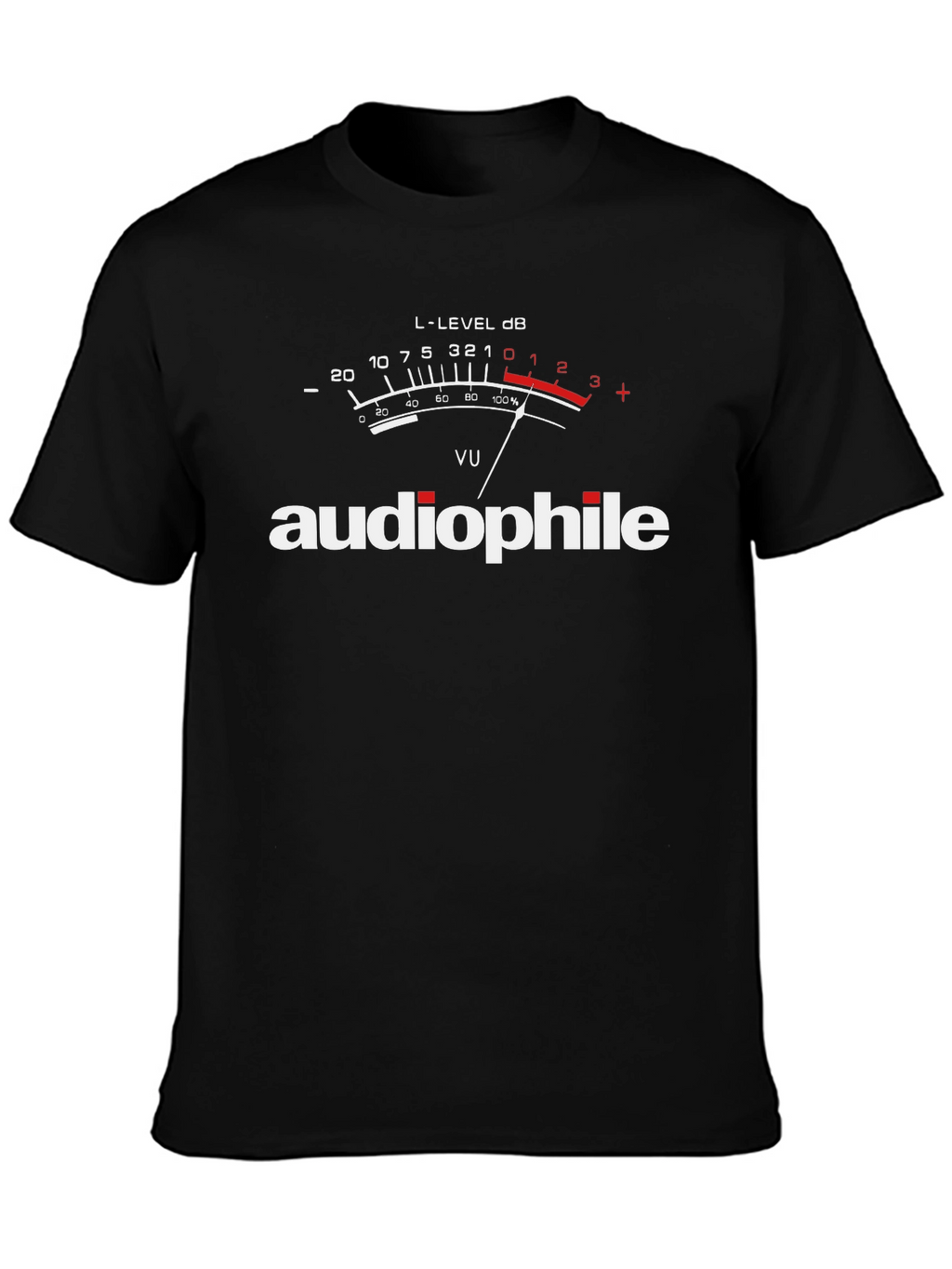 Audiophile VU Meter Graphic T-Shirt - Music Lover Tee