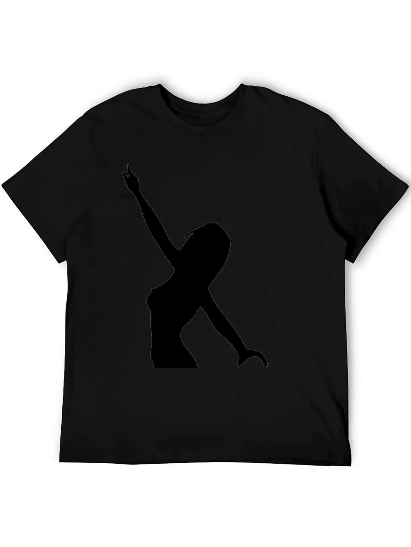 Silhouette Graphic T-Shirt - Black Crew Neck Tee