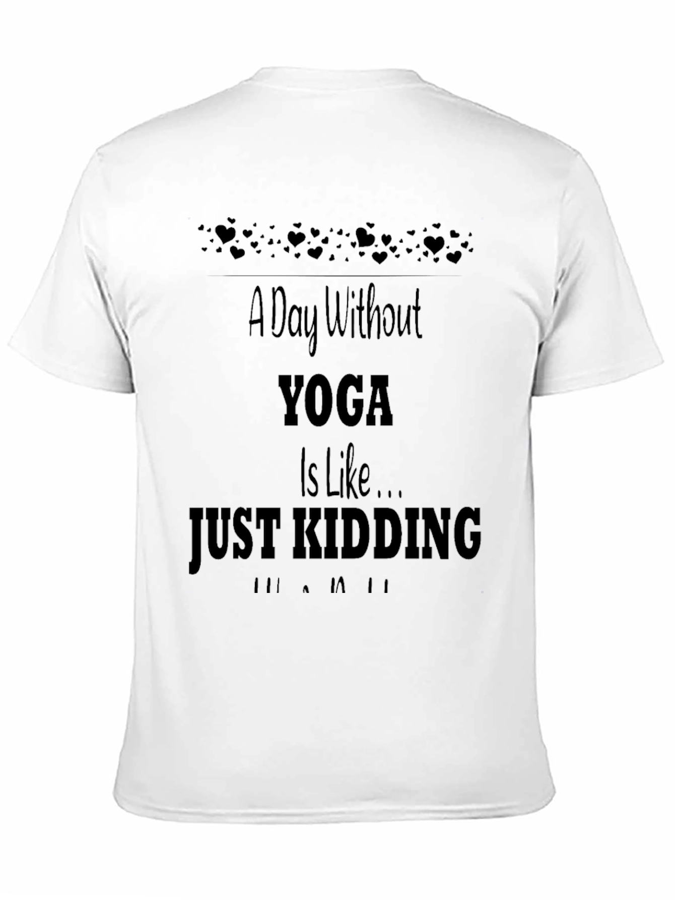 Yoga Just Kidding Mens Black T-Shirt
