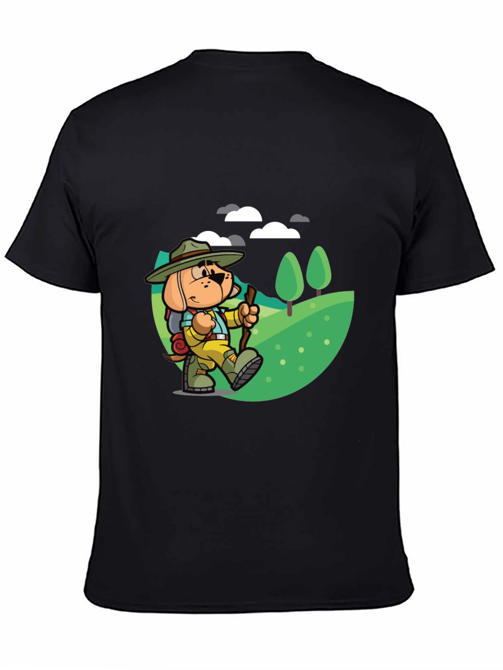 Cartoon Dog Hiking T-Shirt