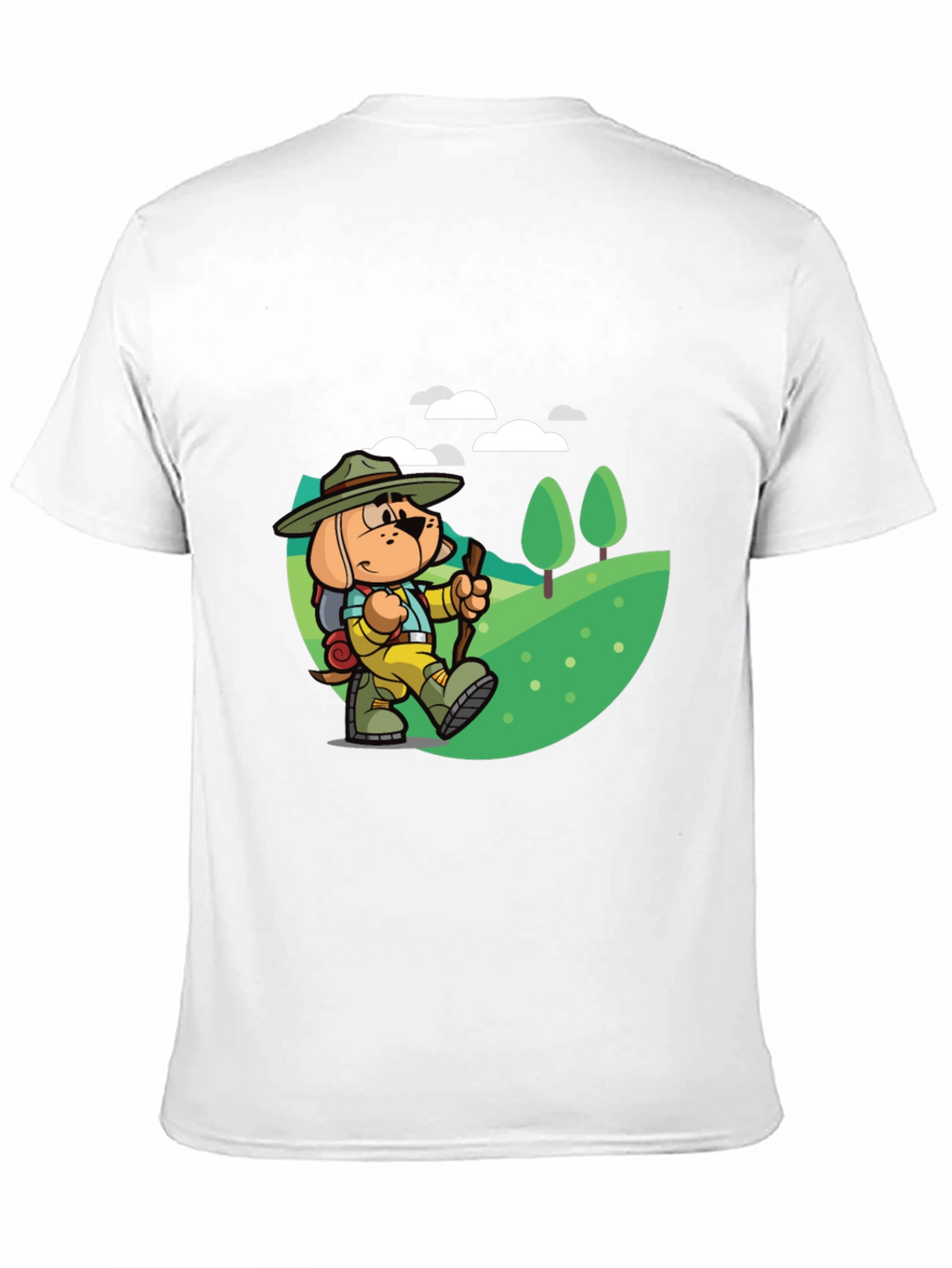 Cartoon Dog Hiking T-Shirt