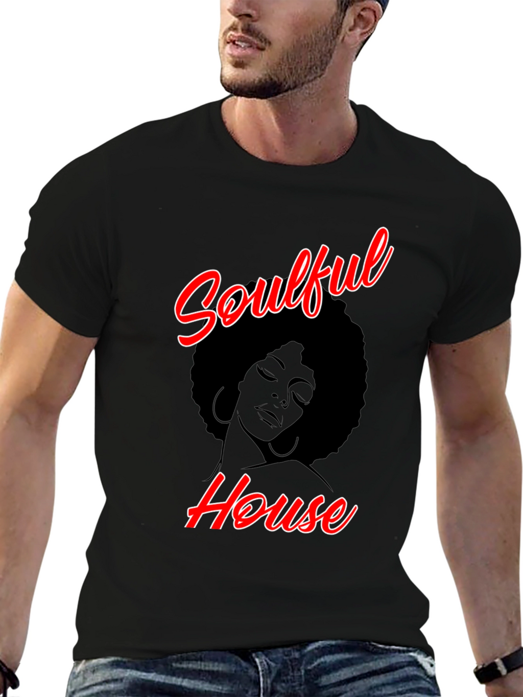 Soulful House Graphic T-Shirt - Trendy & Comfy!