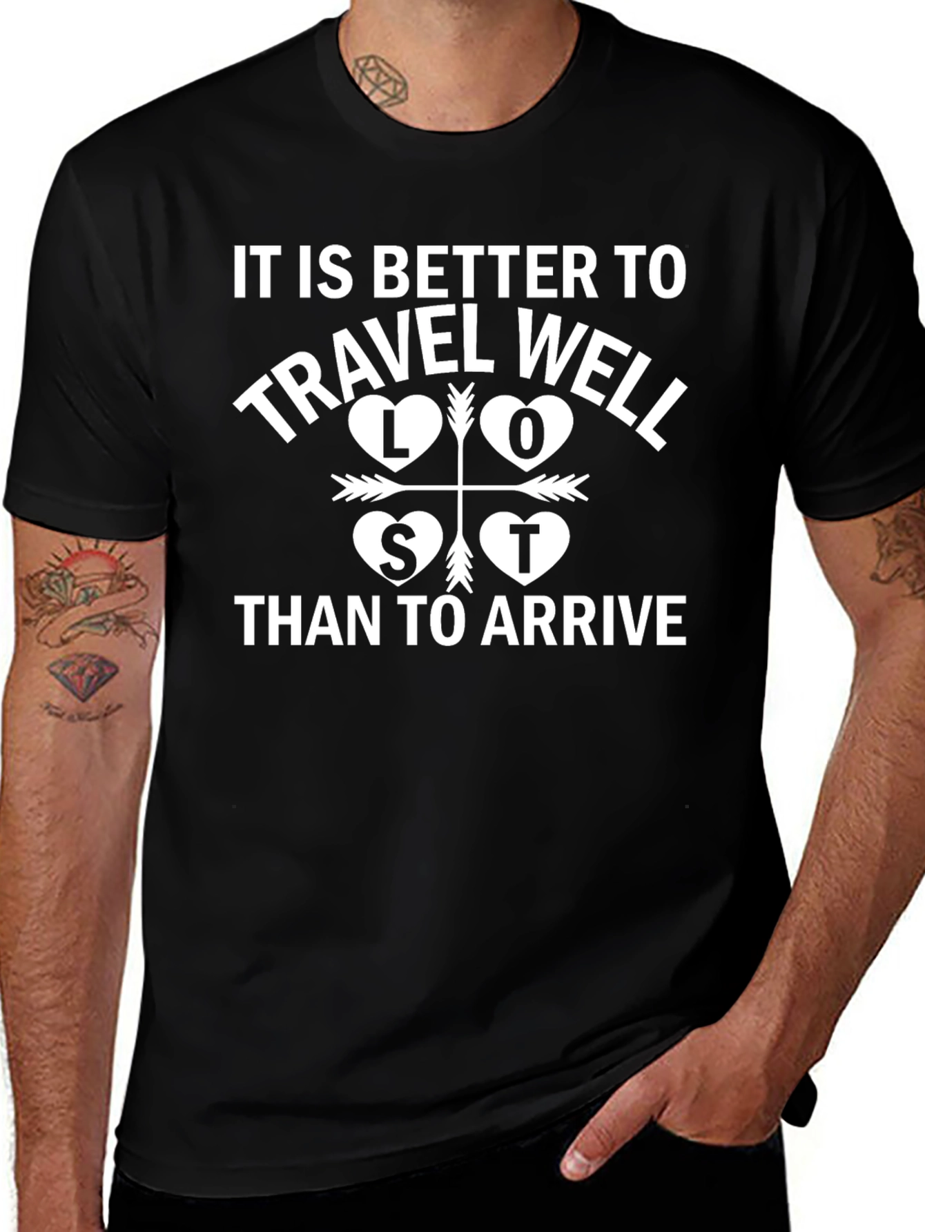 Travel Well Graphic Tee - Black T-Shirt