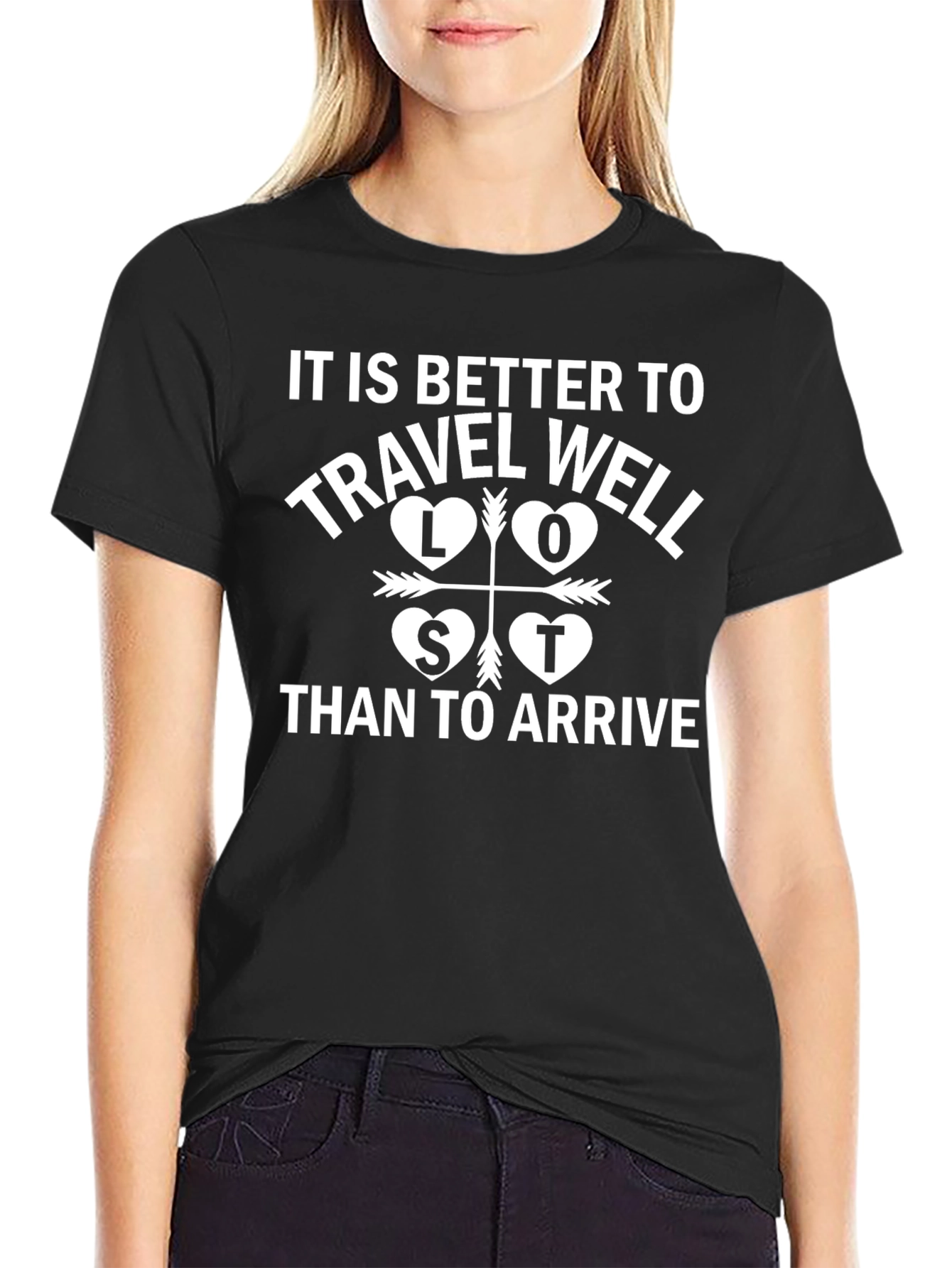 Travel Well Graphic Tee - Black T-Shirt