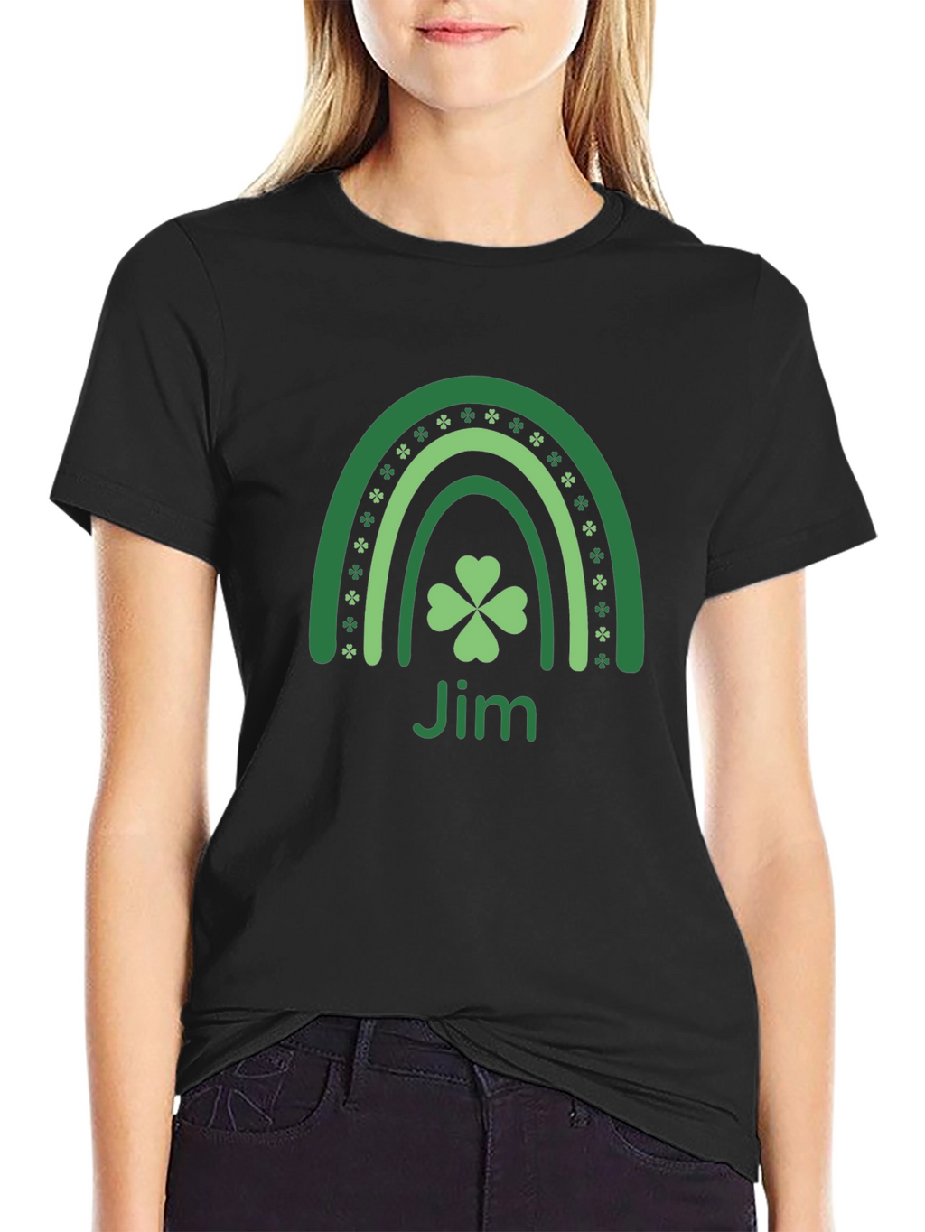 St. Patricks Day Jim Clover Rainbow T-Shirt