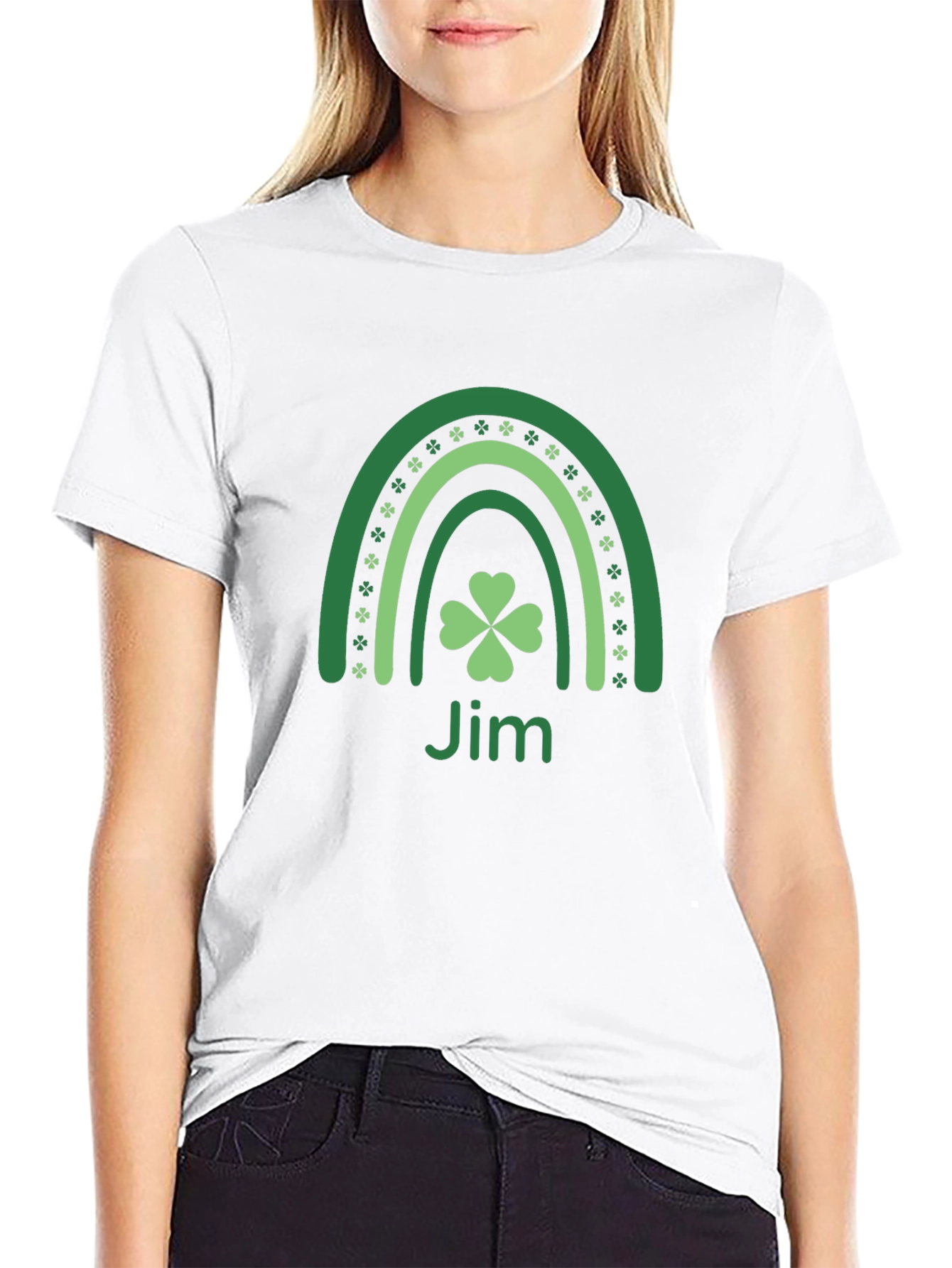 St. Patricks Day Jim Clover Rainbow T-Shirt