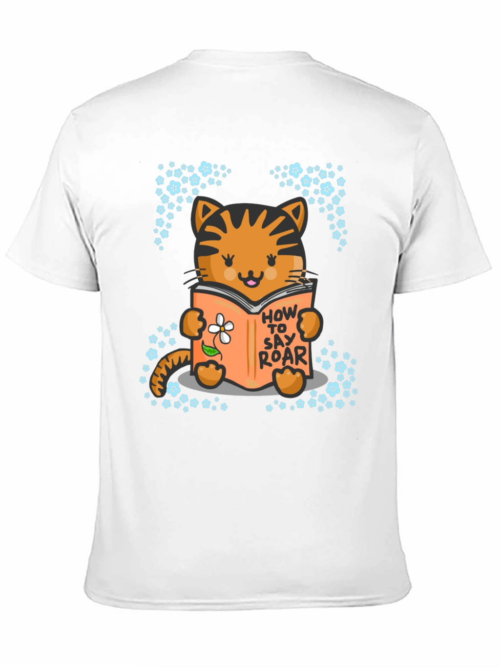 Cute Cat Reading T-Shirt - How To Say Roar