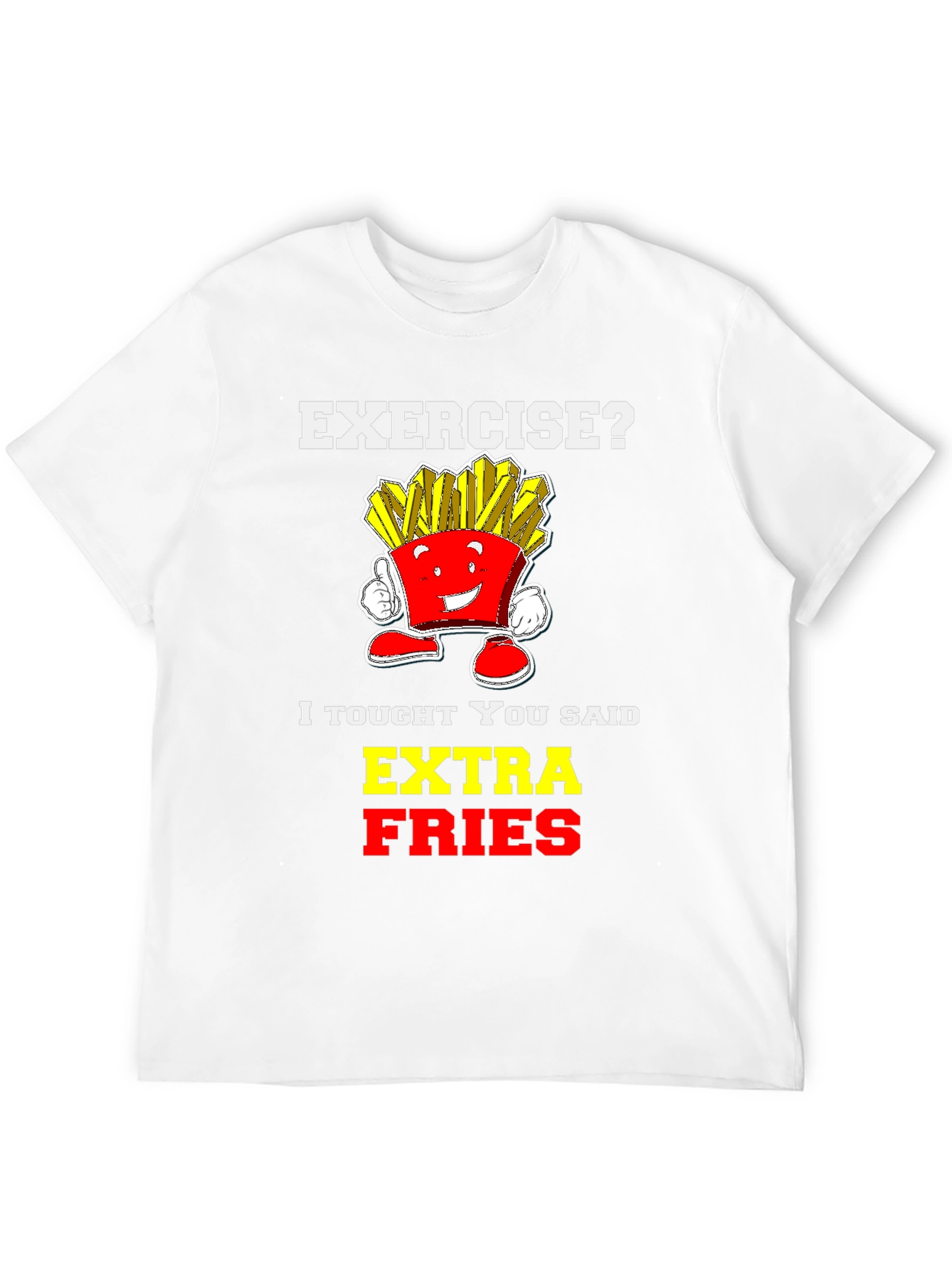 Funny Extra Fries Graphic T-Shirt