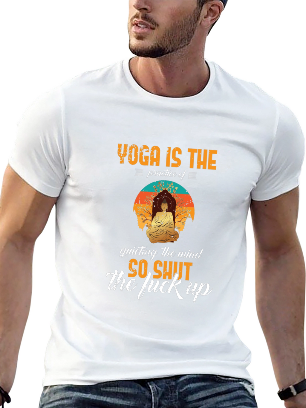Yoga Shut Up T-Shirt - Funny Meditation Tee