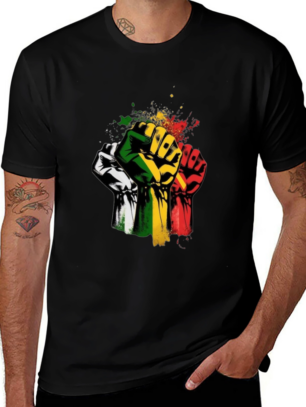 Empowered Fist Graphic T-Shirt - Black