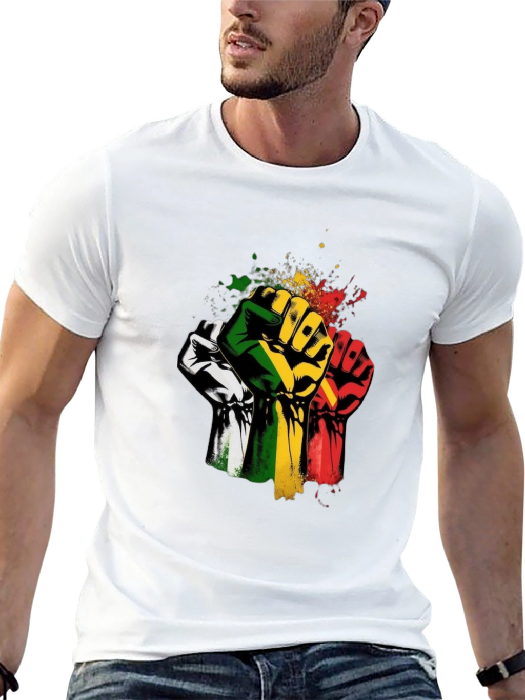Empowered Fist Graphic T-Shirt - Black