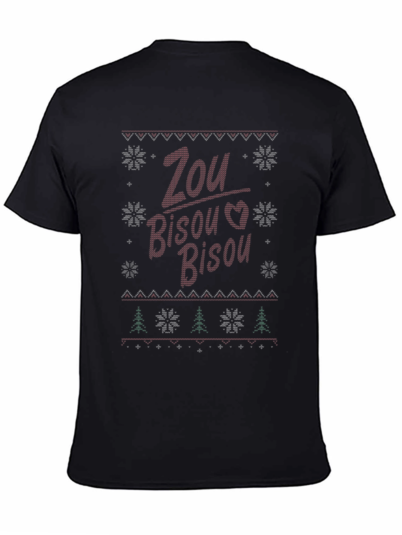 Zou Bisou Ugly Christmas Sweater Style T-Shirt
