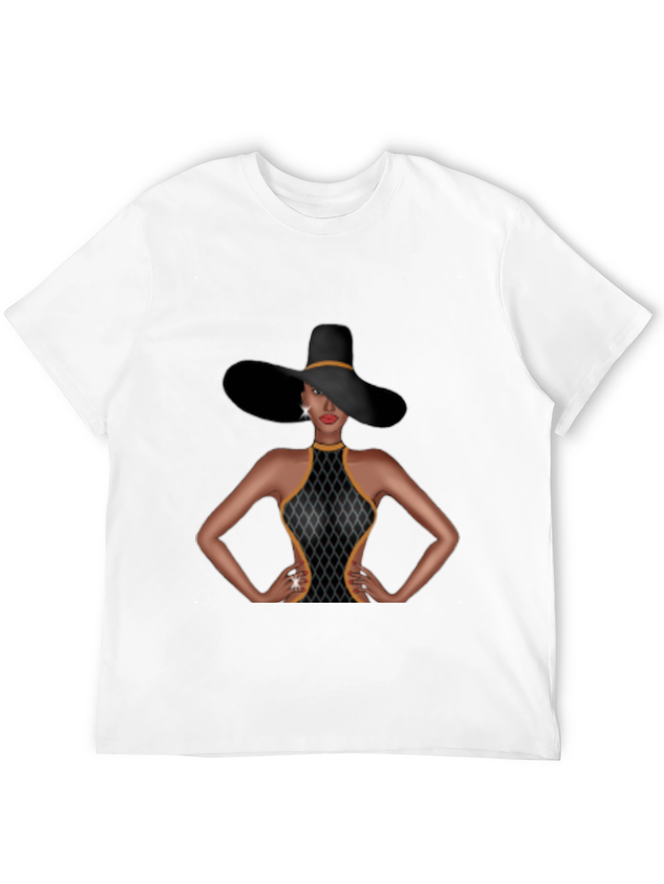 Elegant Woman Graphic Tee - Sophisticated Style
