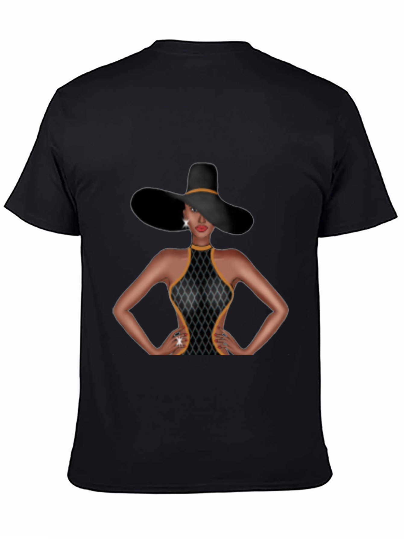 Elegant Woman Graphic Tee - Sophisticated Style