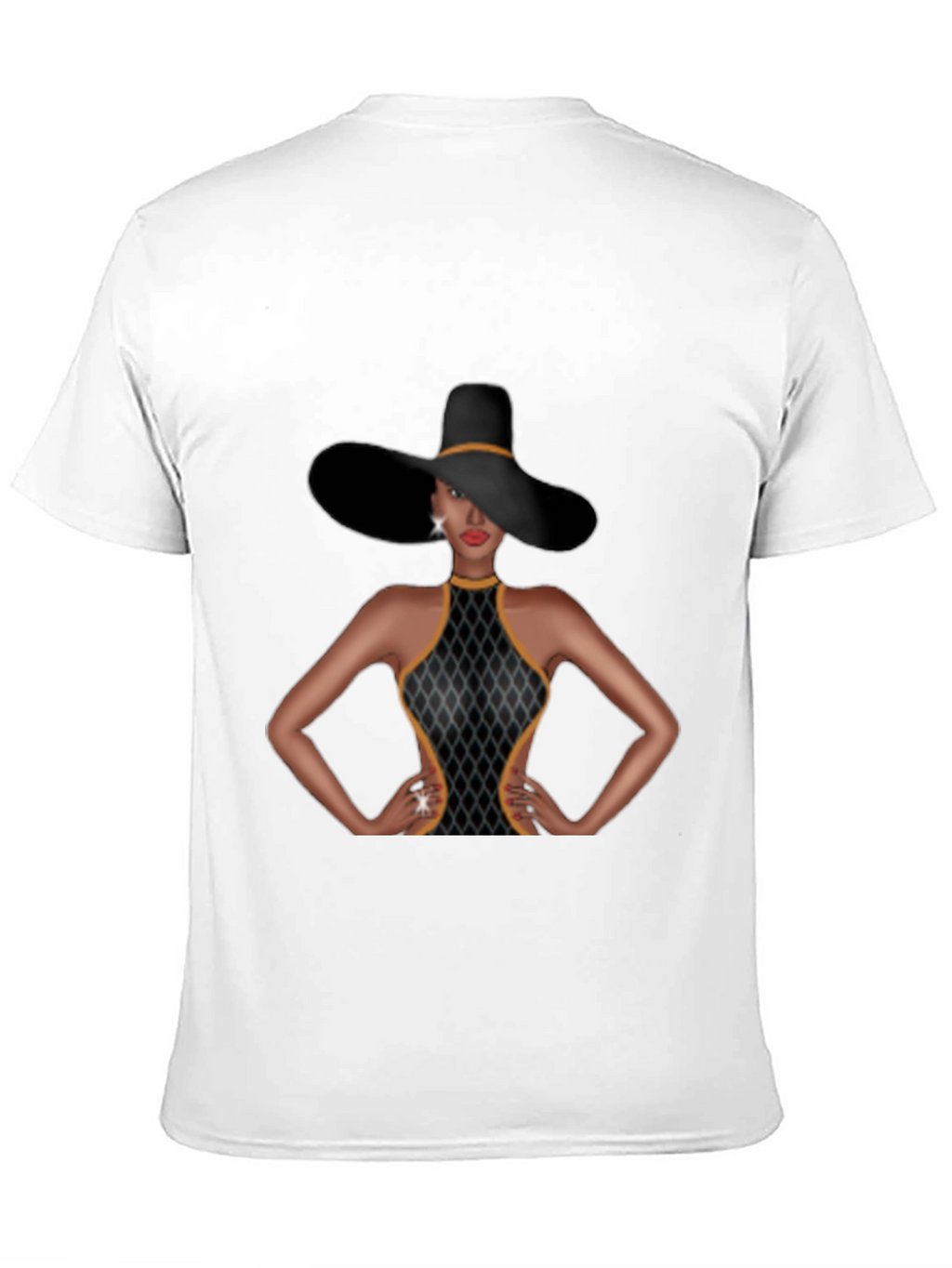 Elegant Woman Graphic Tee - Sophisticated Style