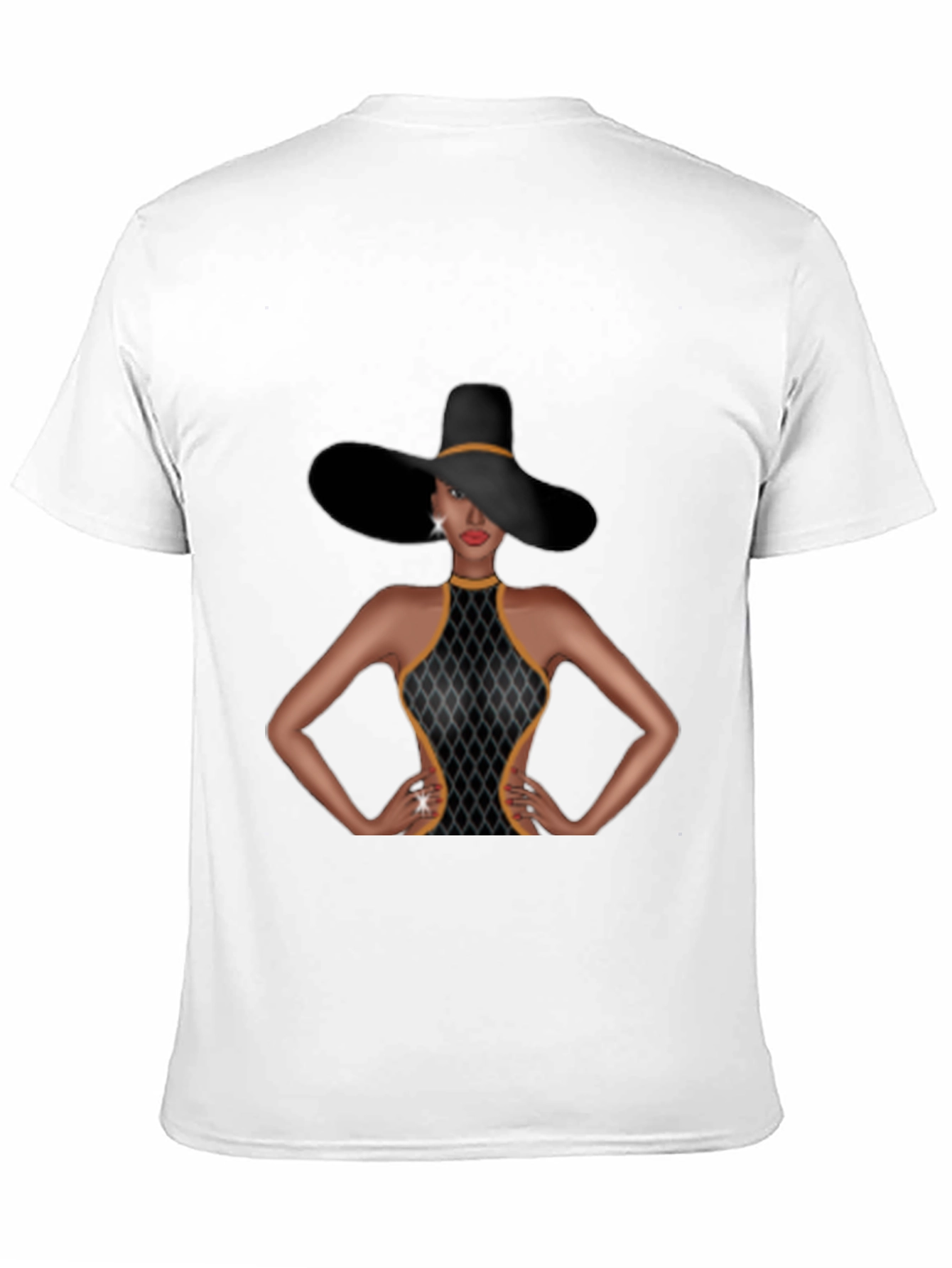 Elegant Woman Graphic Tee - Sophisticated Style