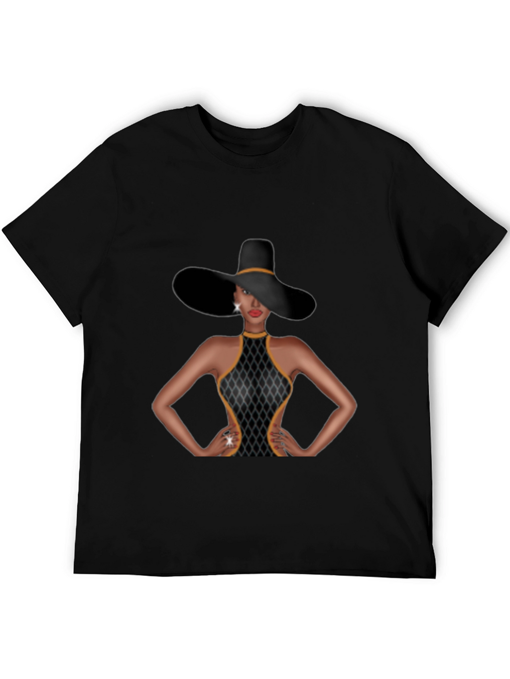 Elegant Woman Graphic Tee - Sophisticated Style