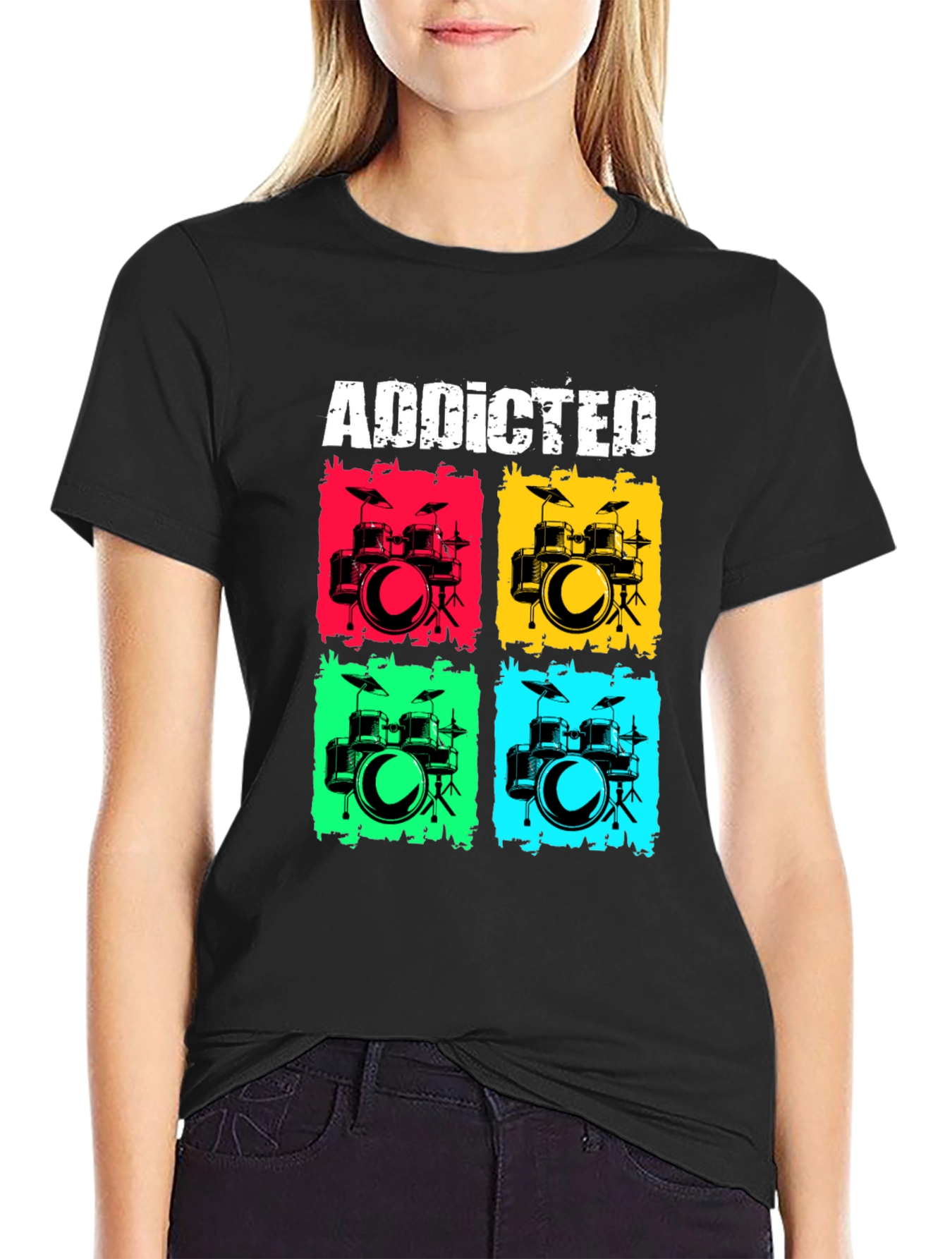 Addicted Drums T-Shirt - Musician Tee