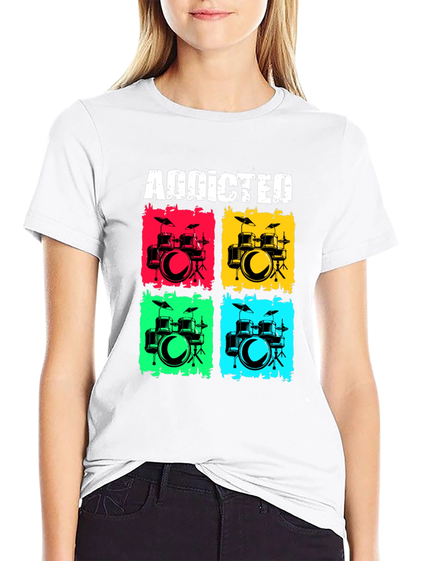 Addicted Drums T-Shirt - Musician Tee
