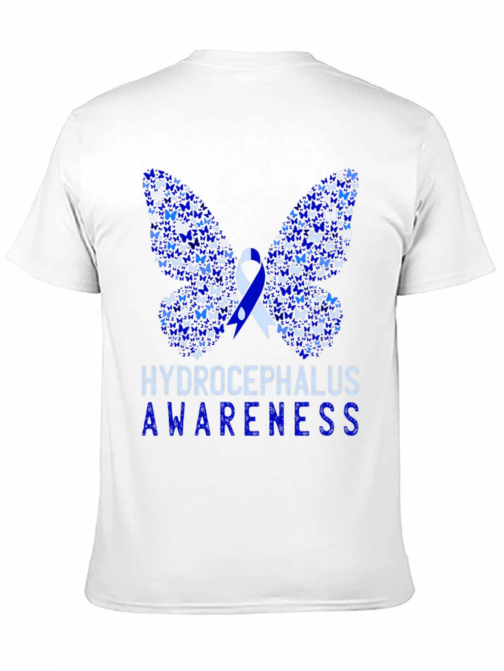 Hydrocephalus Awareness Butterfly Ribbon T-Shirt