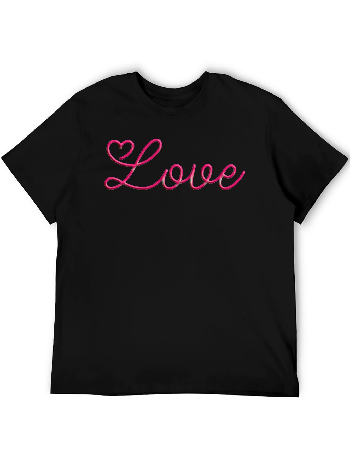 Love Heart Graphic Tee - Stylish Black T-Shirt