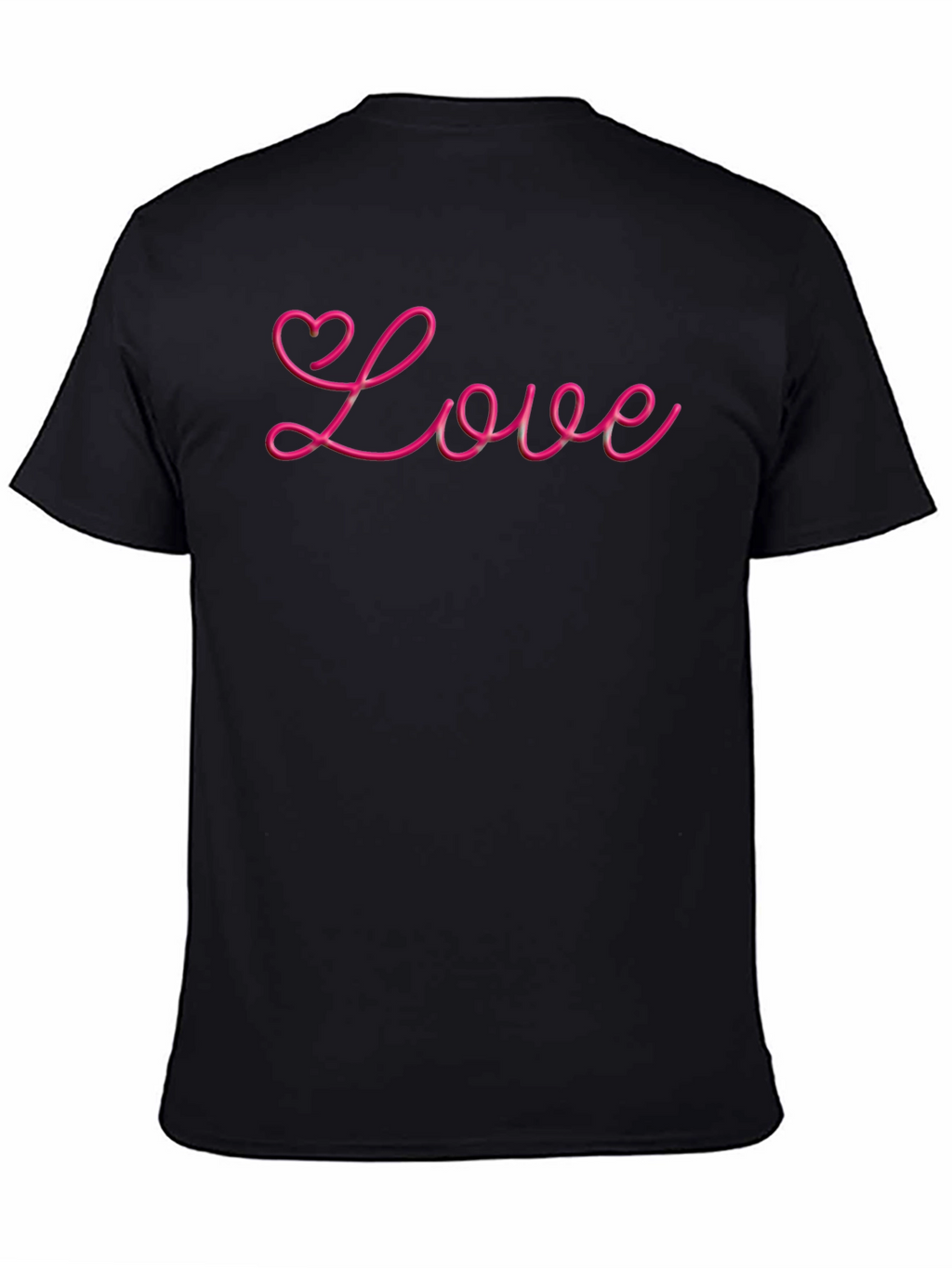 Love Heart Graphic Tee - Stylish Black T-Shirt