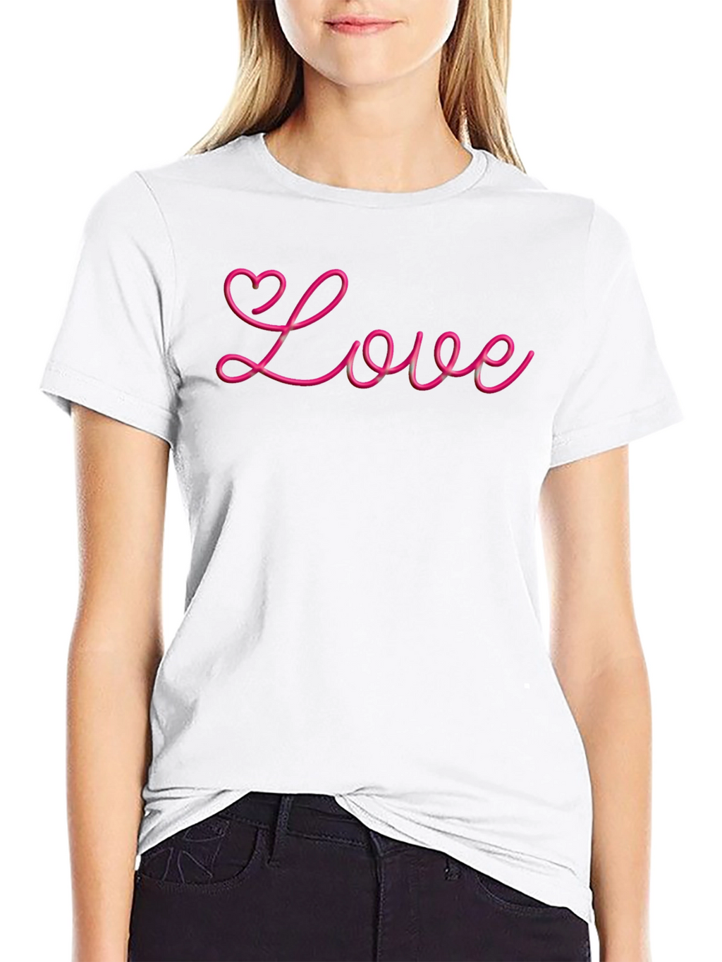 Love Heart Graphic Tee - Stylish Black T-Shirt