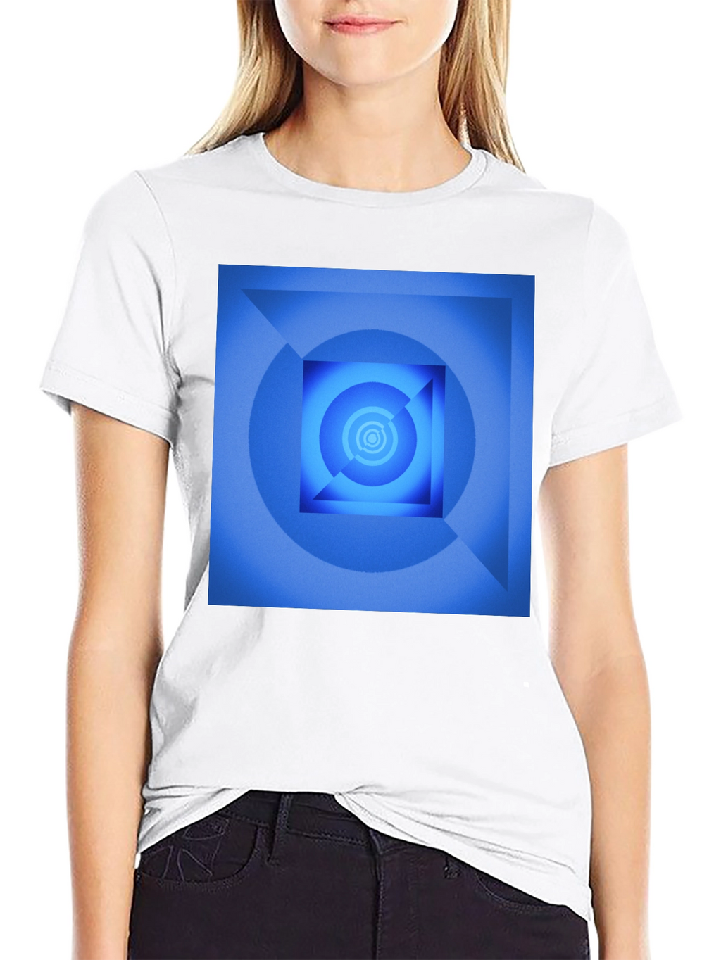 Geometric Square Design T-Shirt