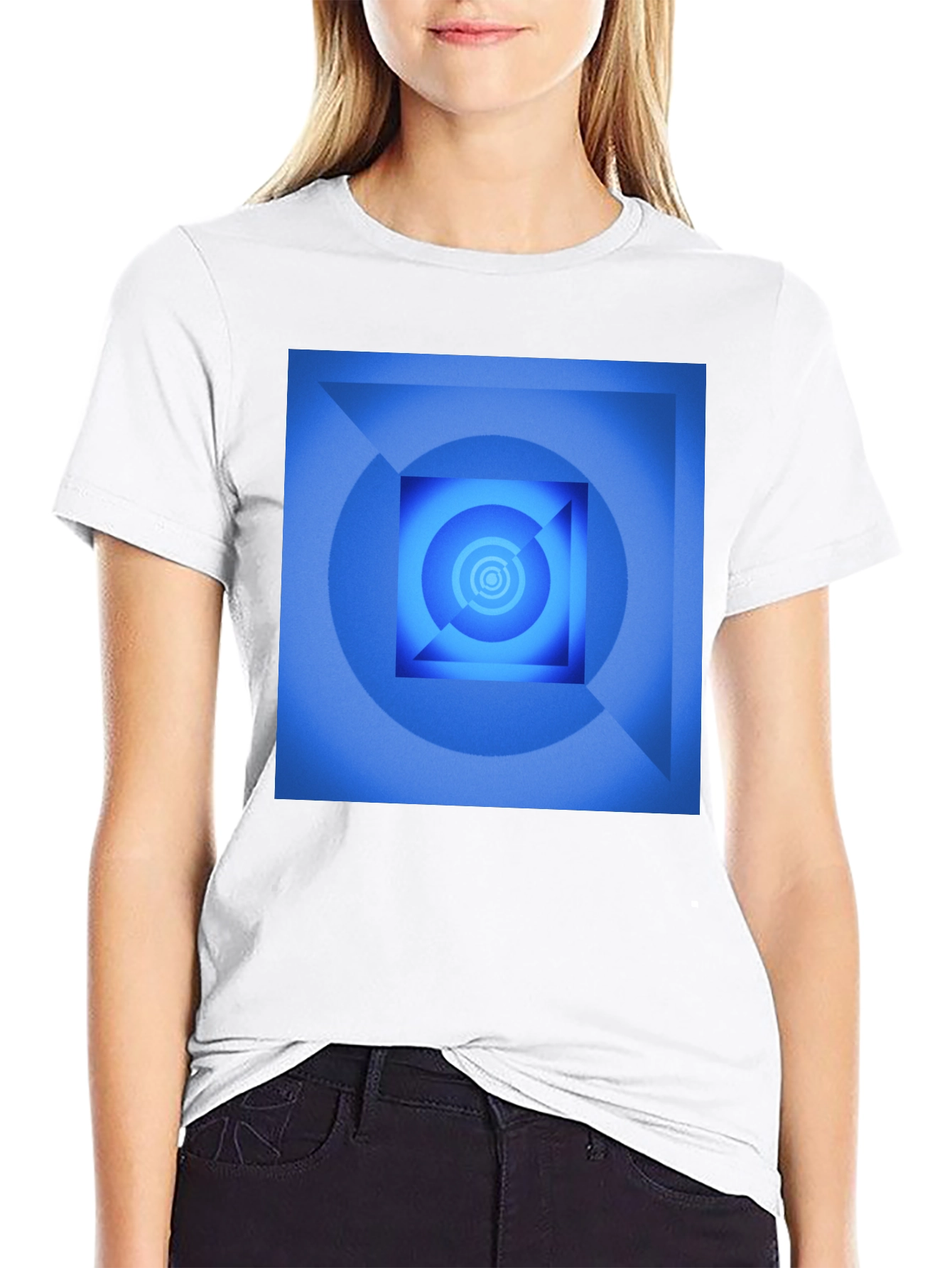 Geometric Square Design T-Shirt