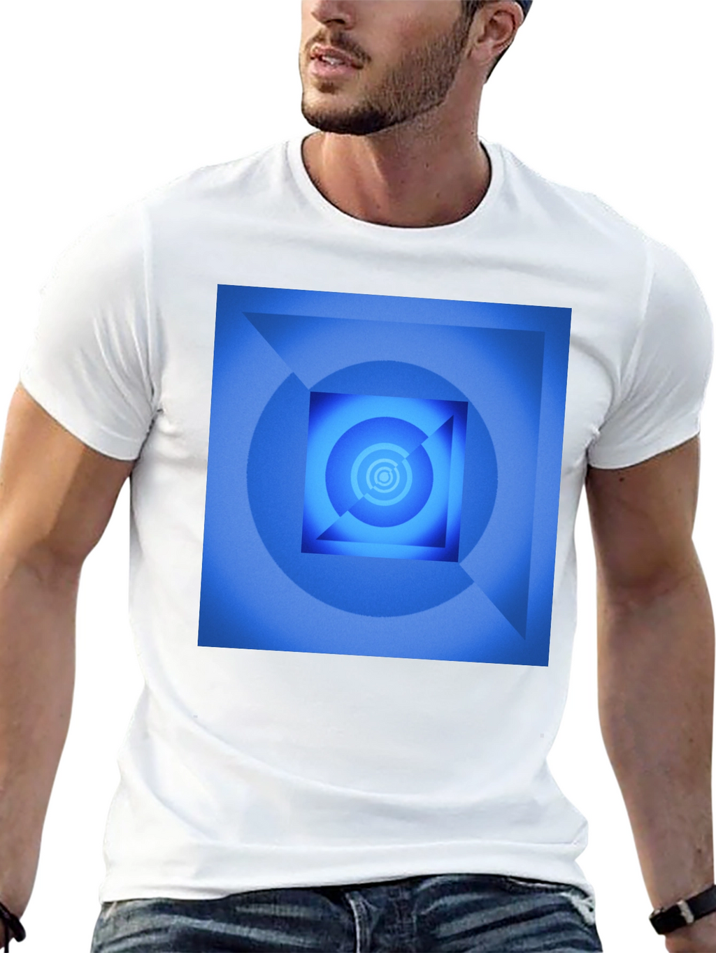 Geometric Square Design T-Shirt