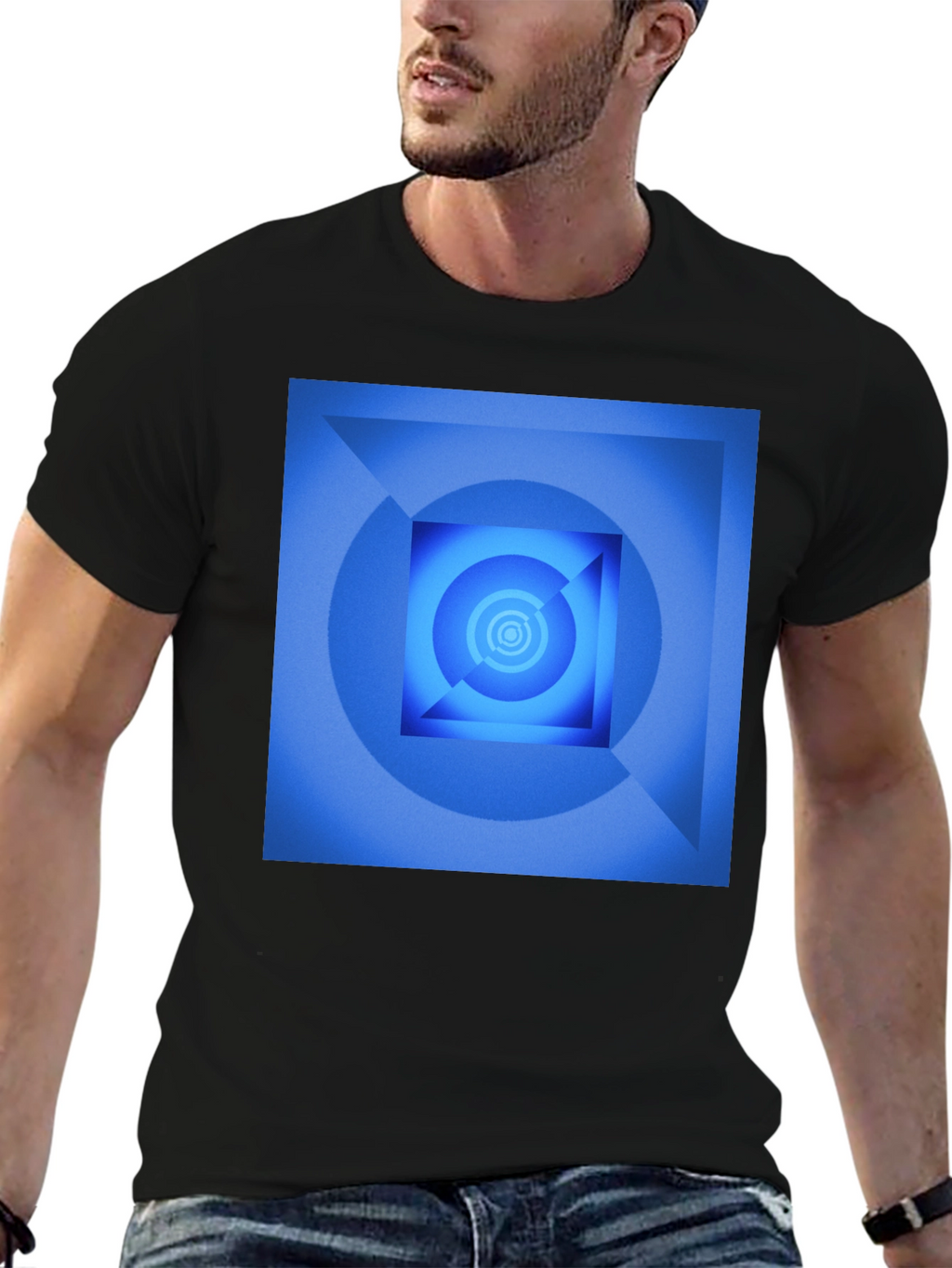 Geometric Square Design T-Shirt