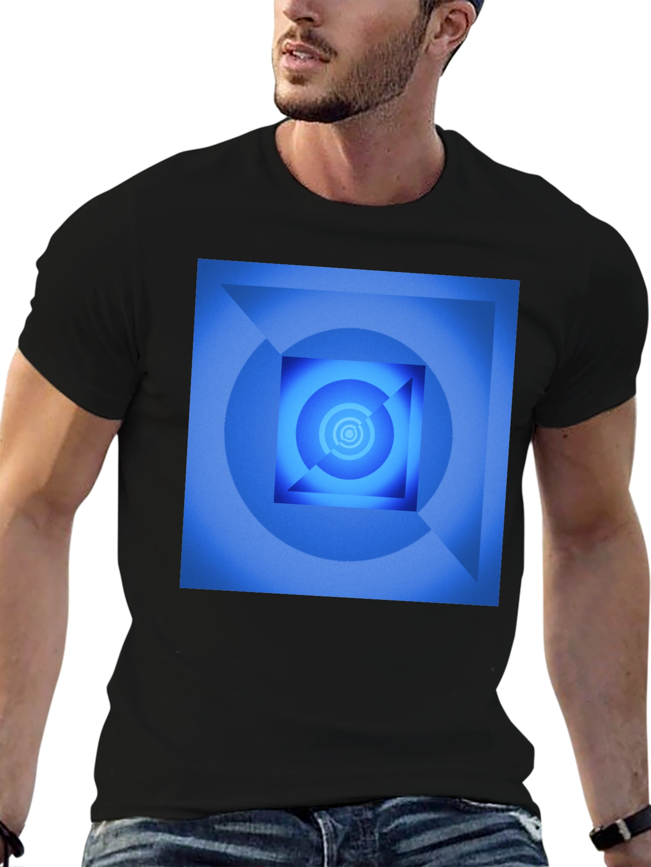 Geometric Square Design T-Shirt