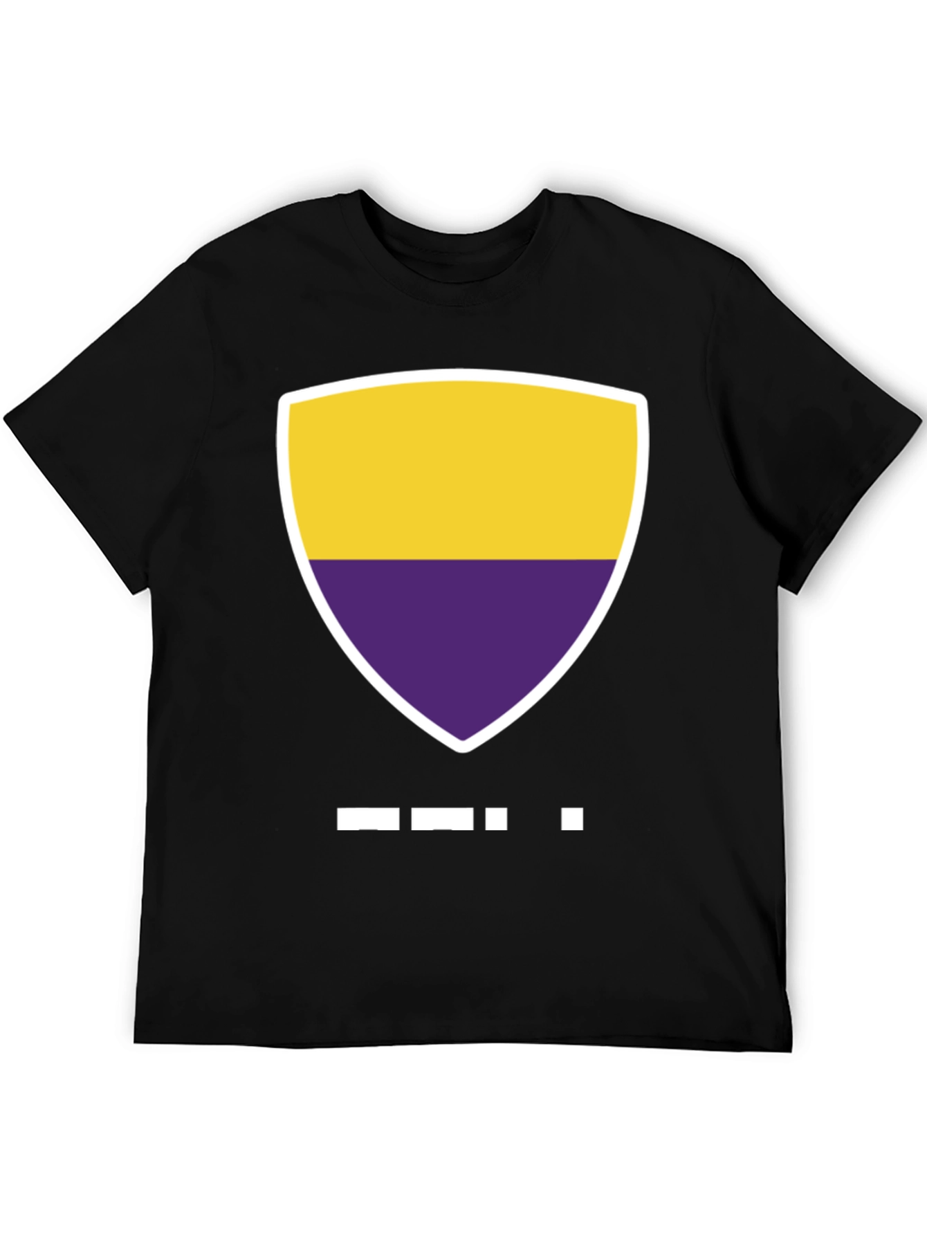 Shield Color Block Mens Black Tee