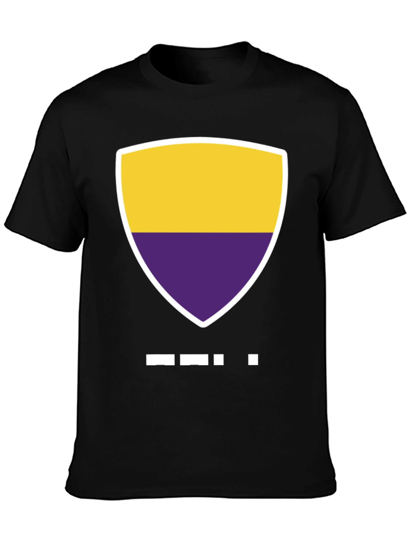 Shield Color Block Mens Black Tee