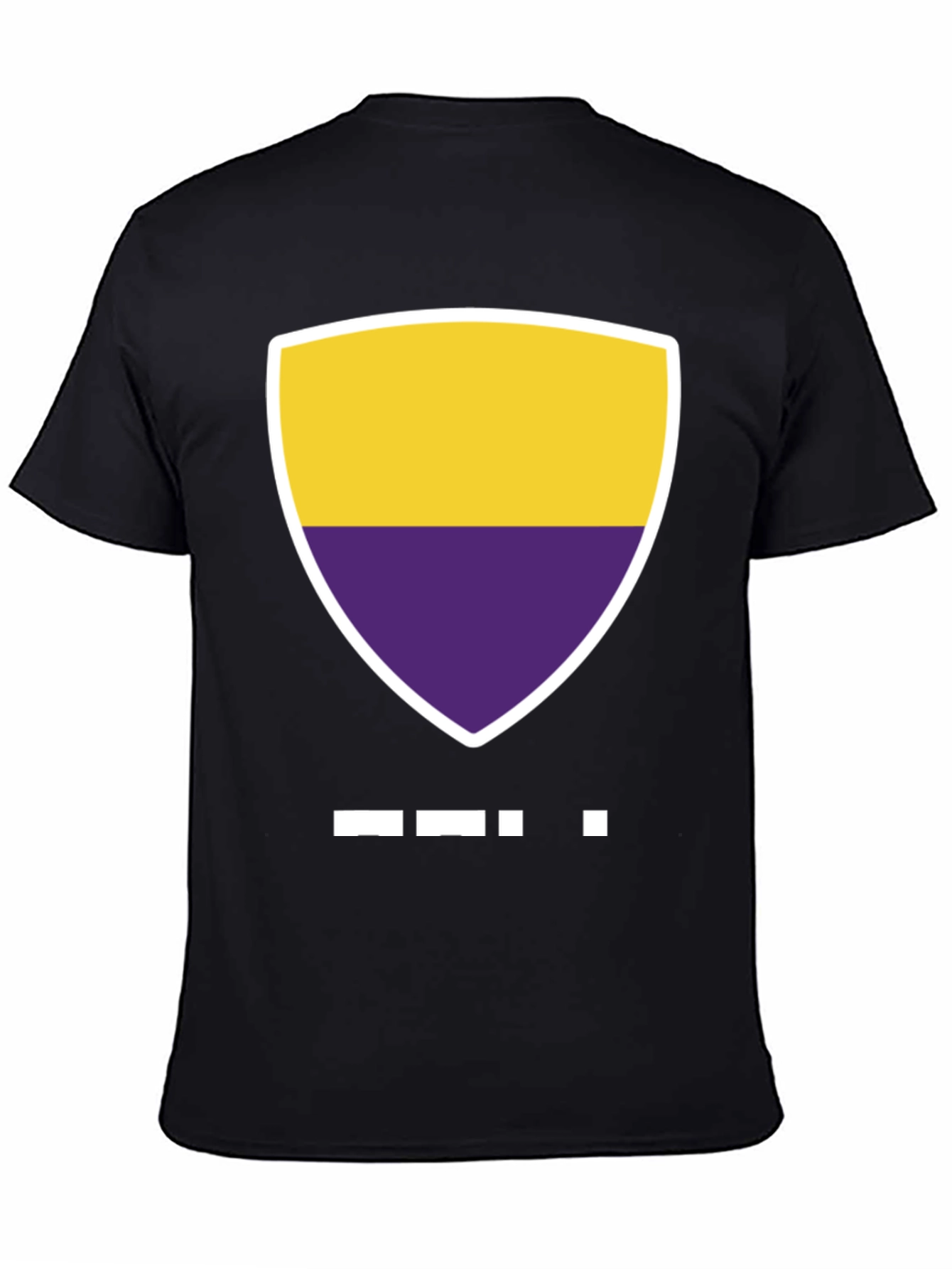 Shield Color Block Mens Black Tee