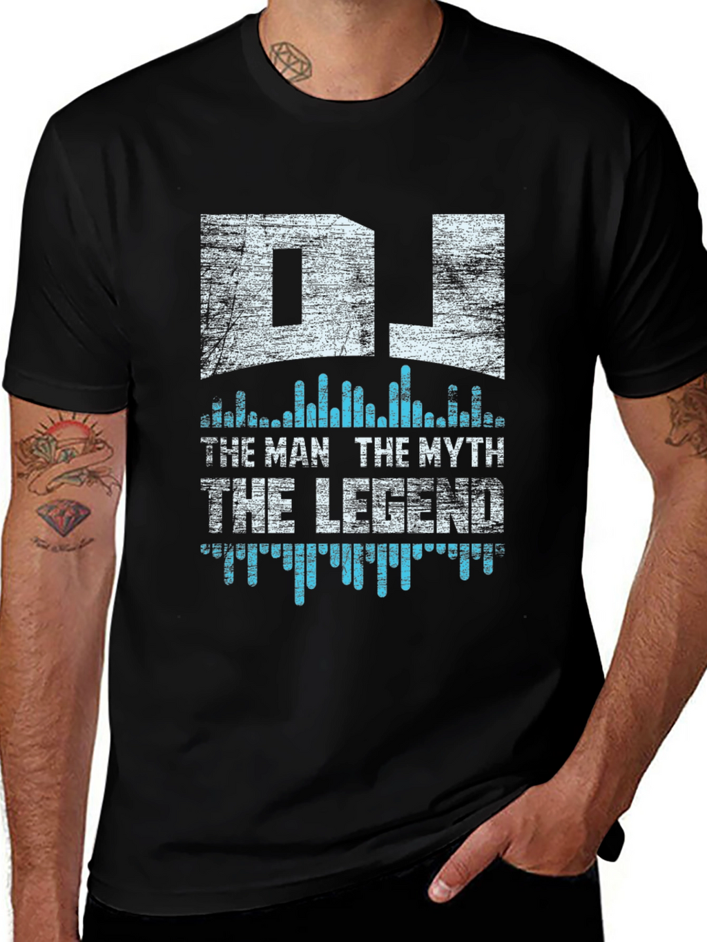 DJ The Man The Myth The Legend Black T-Shirt