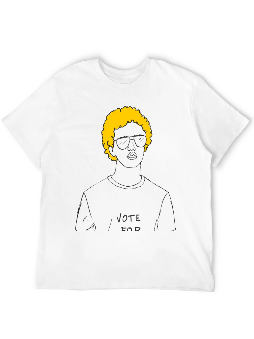 Vote For Doodle T-Shirt - Black Cotton Tee