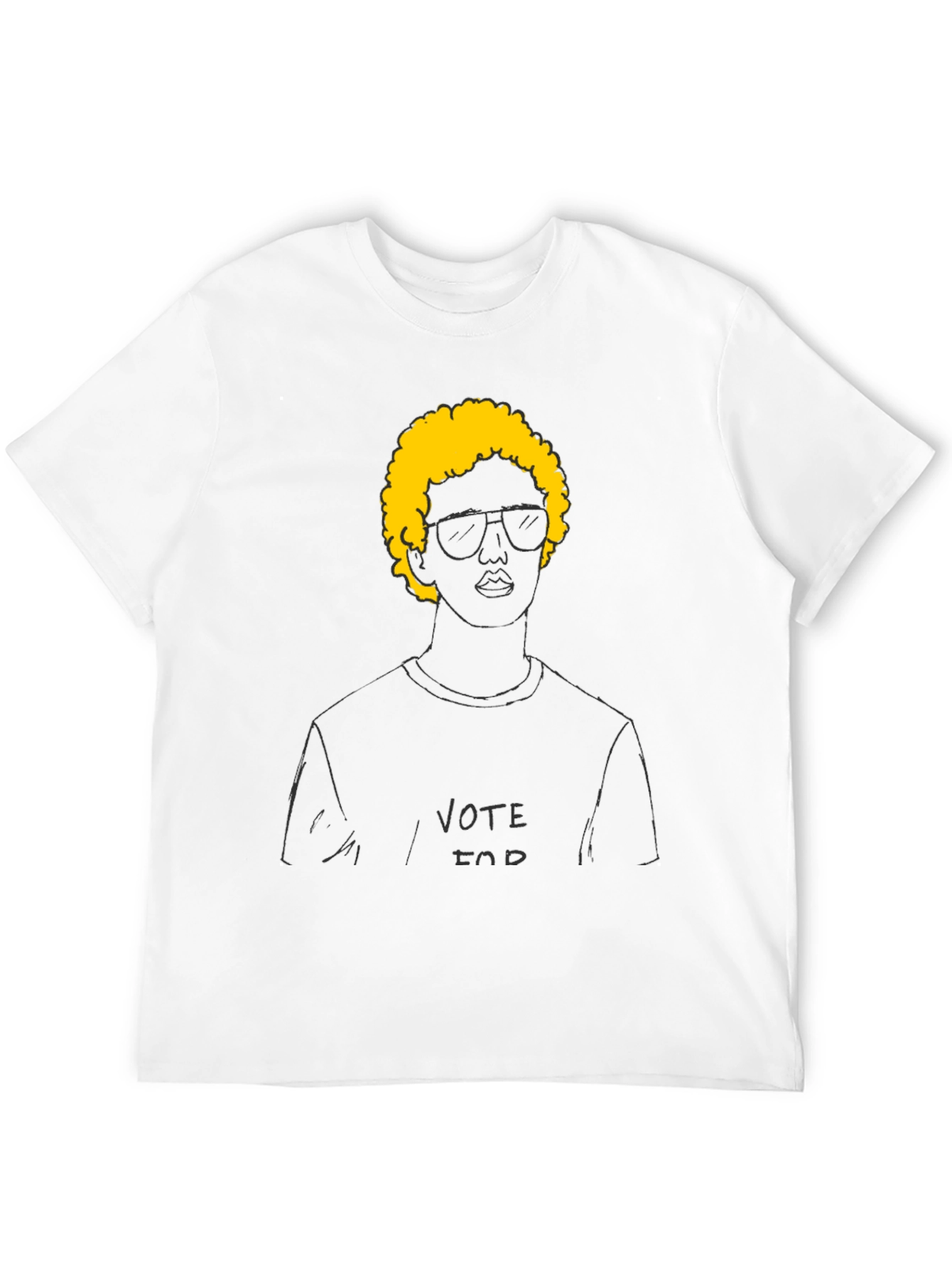 Vote For Doodle T-Shirt - Black Cotton Tee